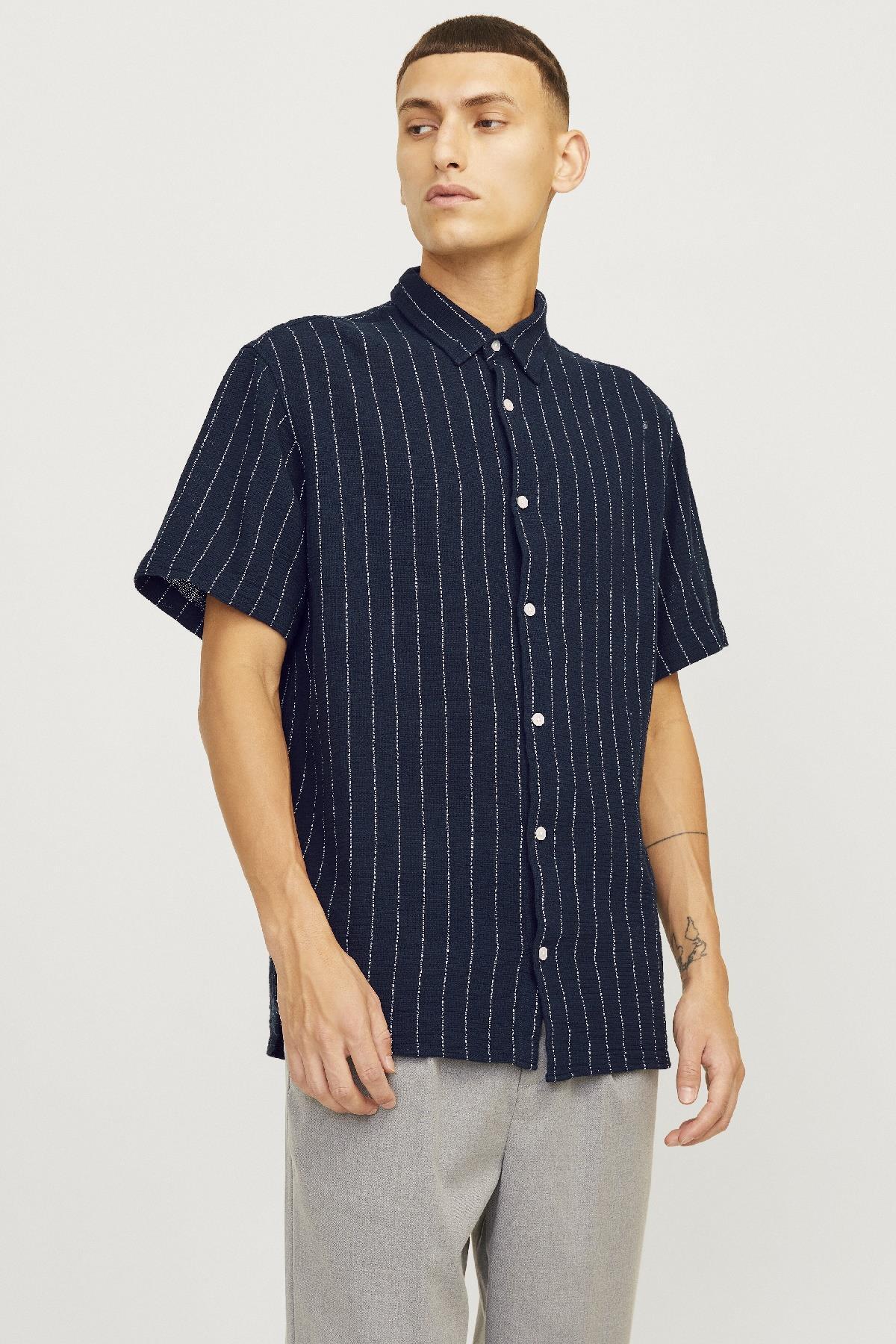 پیراهن مردانه راسته آستین کوتاه | جک اند جونز Jack & Jones 12248594 - تصویر 6