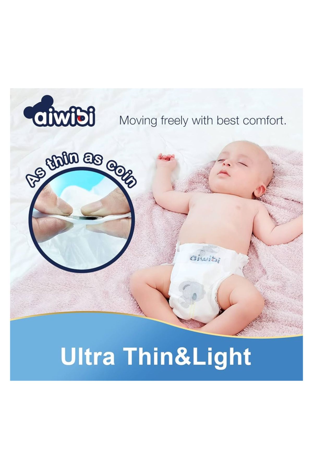 Aiwibi-Diapers Premium Ultra-Soft and Absorption, Hypoallergenic and Leak-Proof (X-Large, 48, count) 2