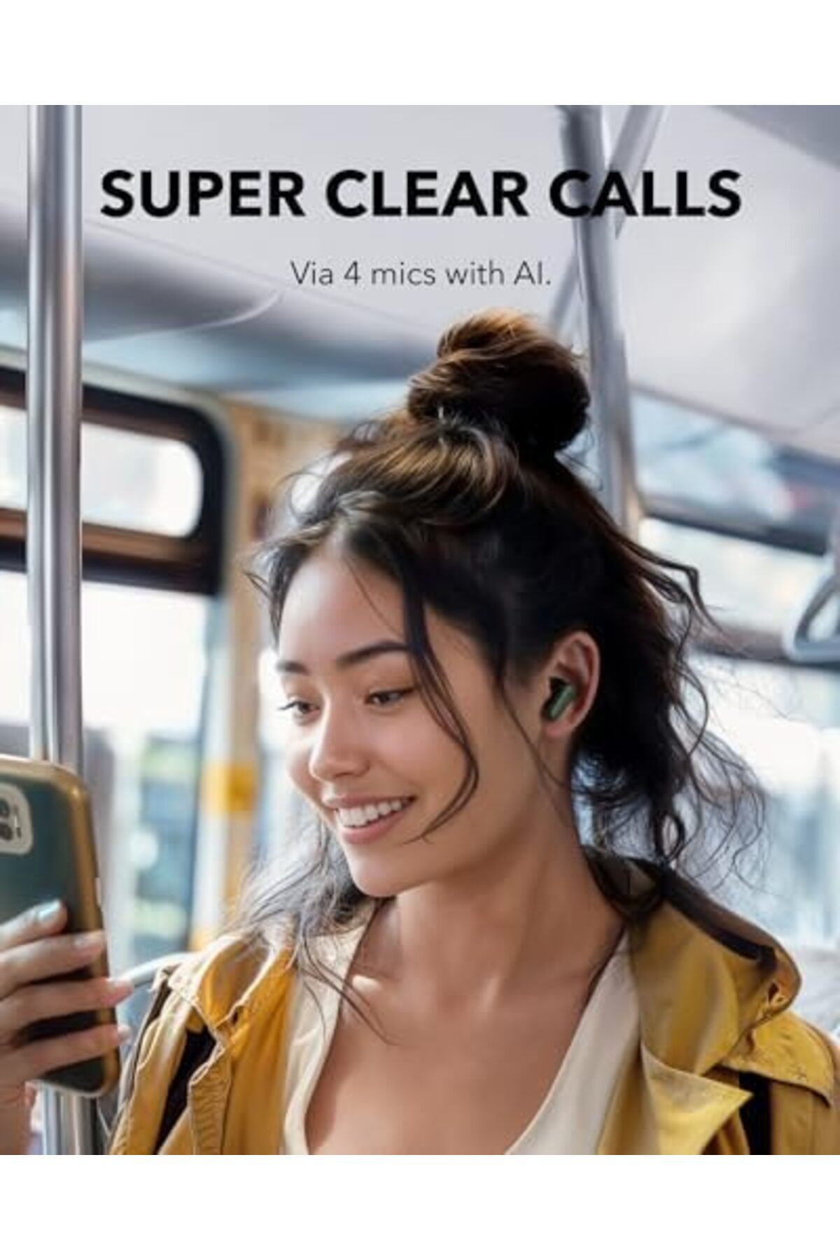 Soundcore-P30i by Anker Noise Cancelling Earbuds, Strong and Smart Noise Cancelling, Powerful Bass, 4
