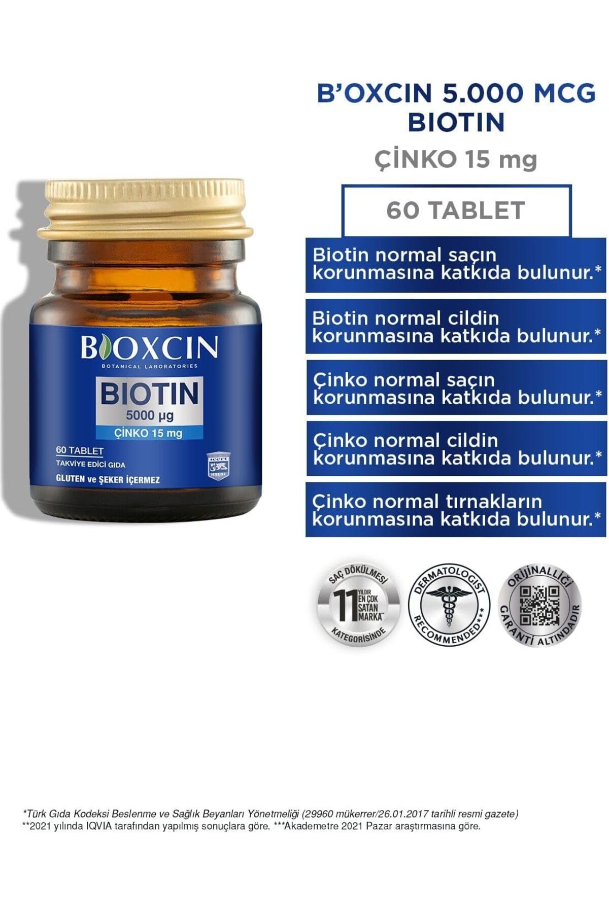 Saç Dökülmesi Karşıtı Avantajlı Set - Biotin Şampuan 300 ml + Biotin 5000 Mcg 60 Tablet X2 Adet — snowcosmetic-bioxcinseti1 — تصویر 3 از 7