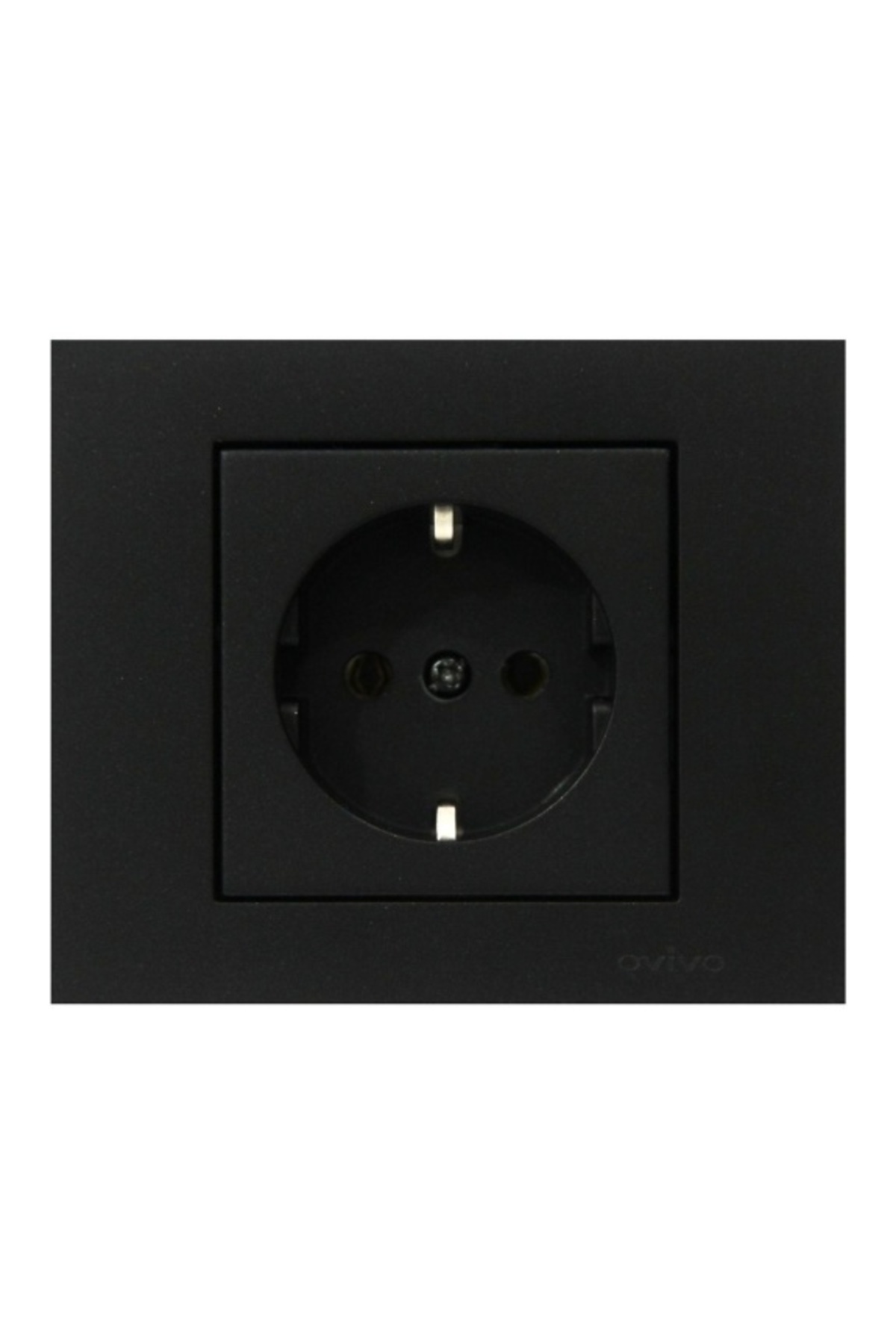 Tenda-5 Pieces Ovivo Grano Black Grounded Socket Frame Included 5 Pcs 1