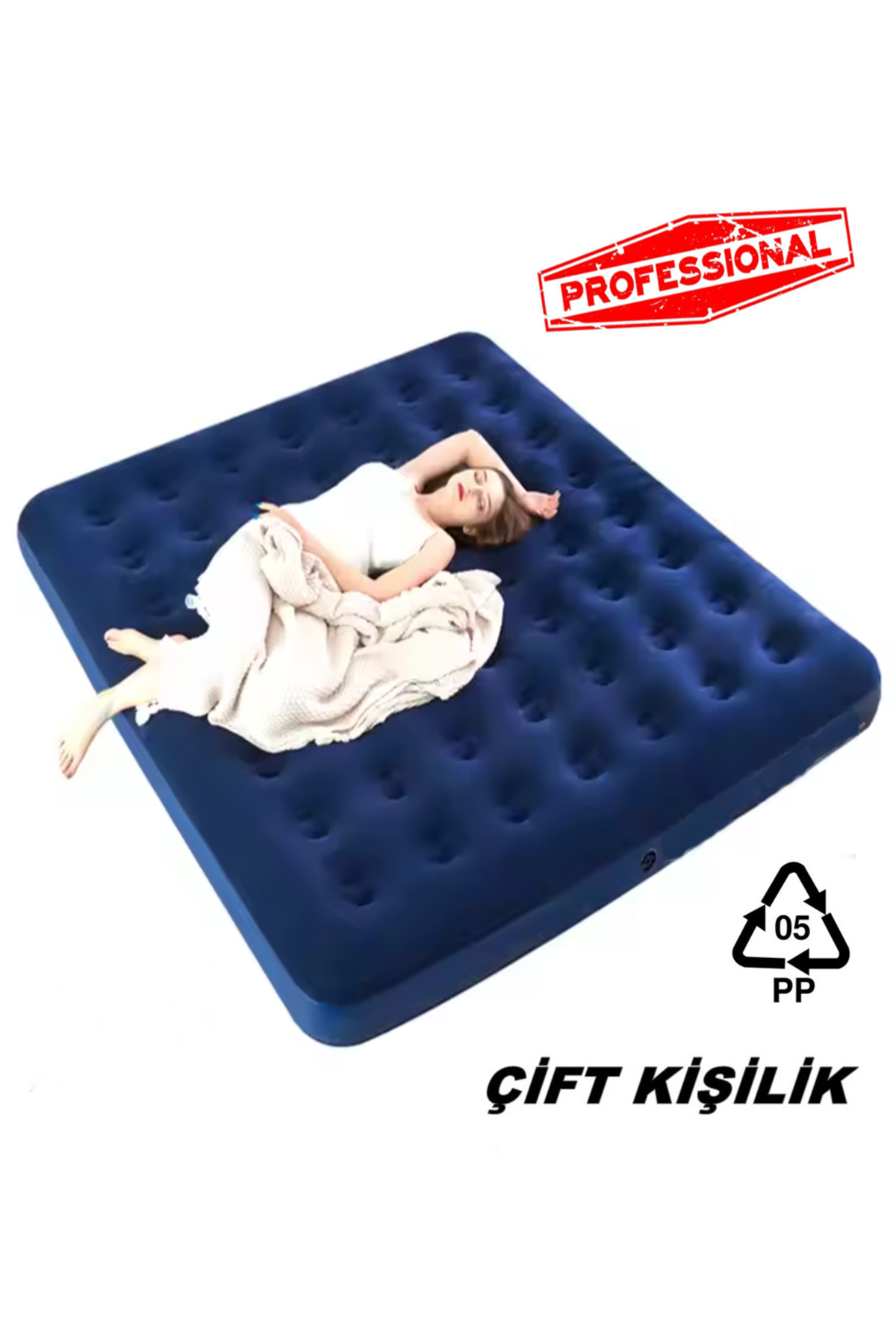 Tisul Çift 2 Kişilik Şişme Yatak Plaj Yatağı Şişme Kamp Yatağı Kamp Şişme Tatil Deniz