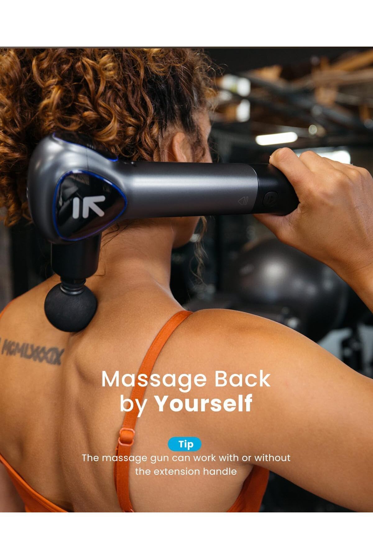 RENPHO-Massager with Extension Handle, Reach Massager with Touchable LED Screen for Home Trai 3