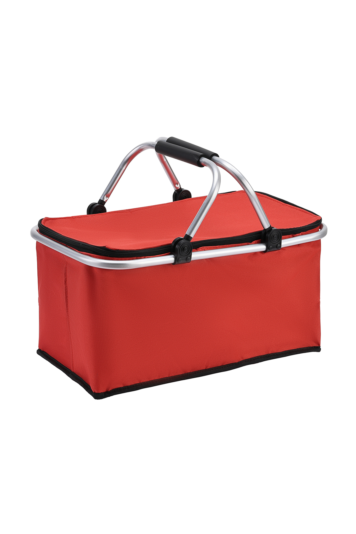 Lawazim سلة نزهة معزولة 47x27x23 سم - حقيبة تخزين طعام حرارية قابلة للطي مع س...