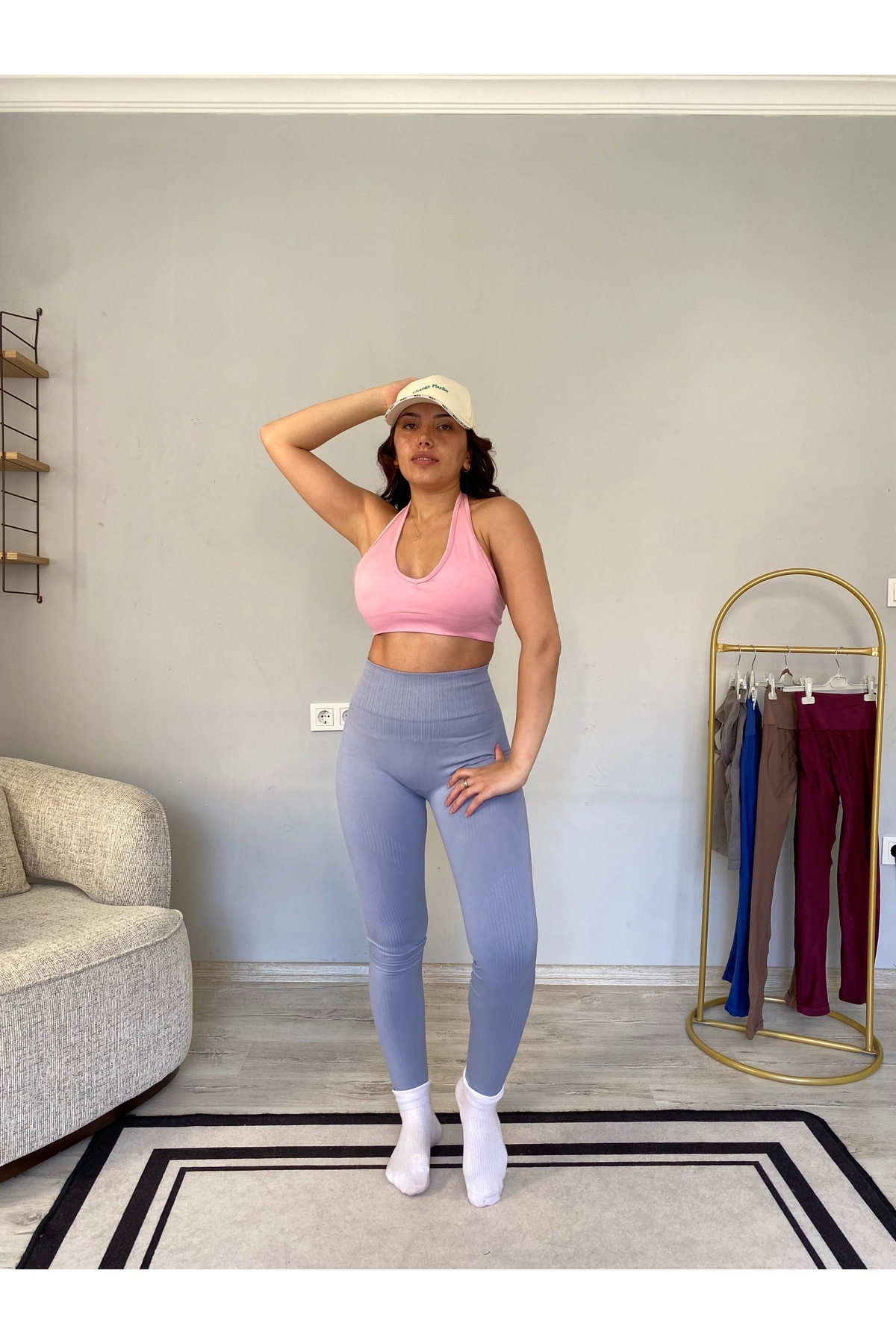 HAMERS-Hip Drawstring Slimfit Extra Push up Effect Recovery Drawstring Leggings (Not Fit over 65kg) 6