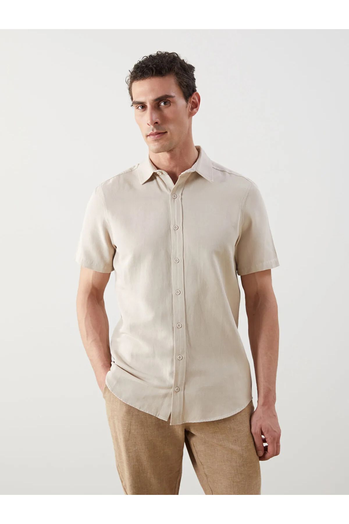 LC Waikiki-Regular Fit Short Sleeve Men's Shirt 3