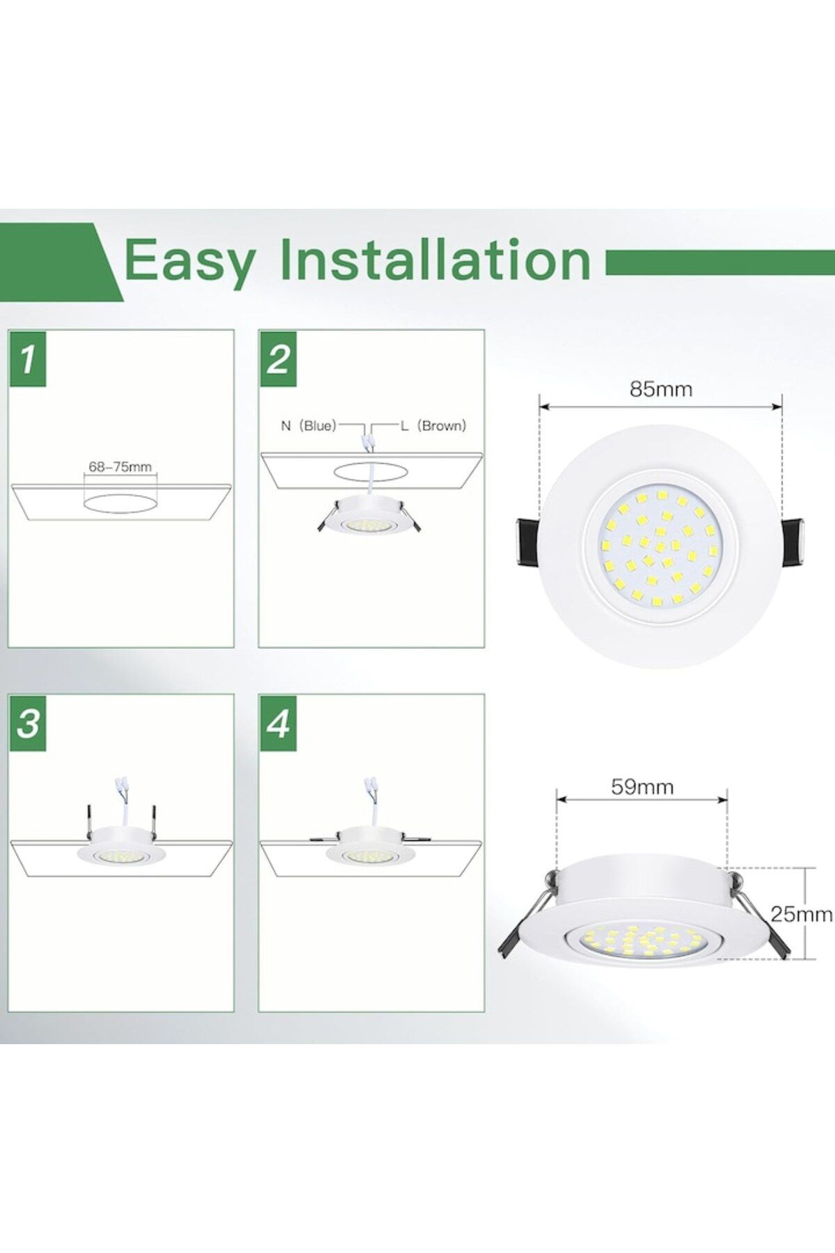OEM-Set De 6 Spoturi Led Ultraplate, Reglabile, Alb Cald, 5w 2700k 3
