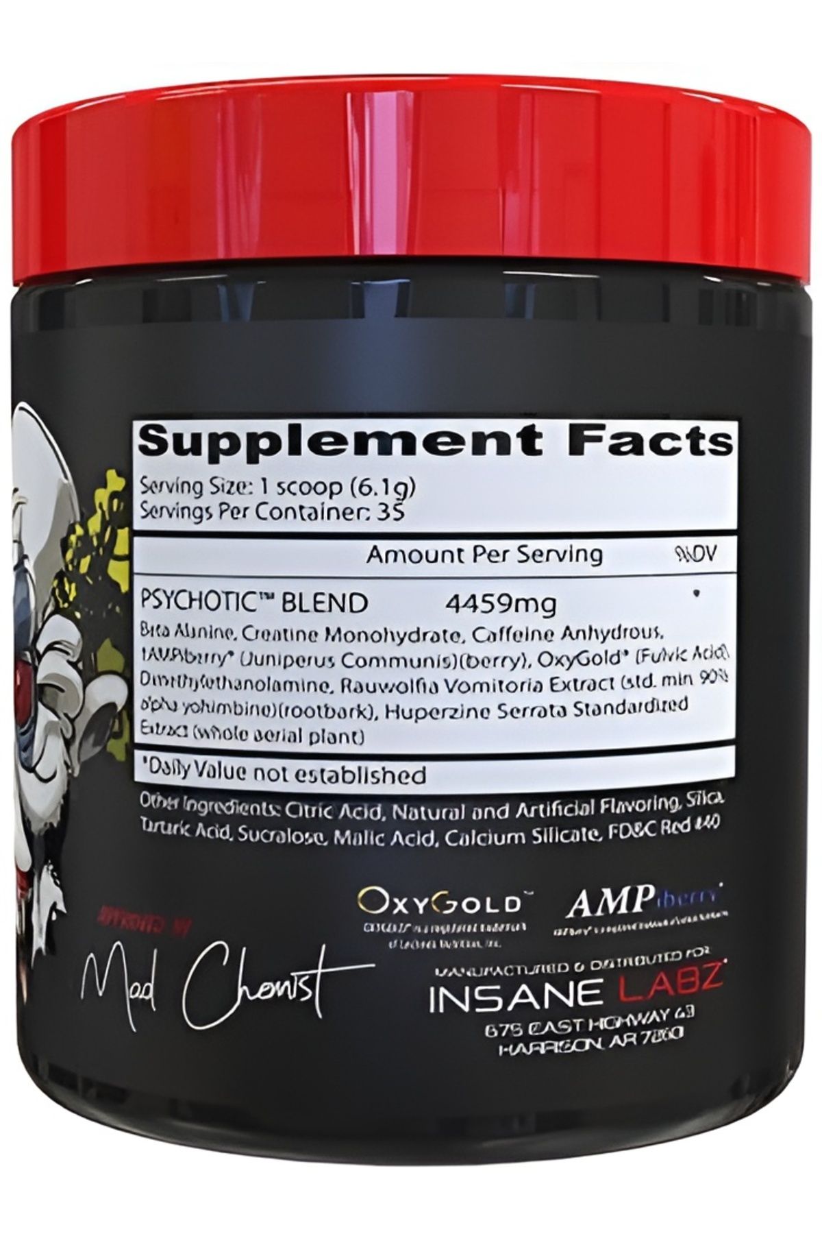 insane labz-Psychotic, Infused Pre Workout, 214g, Watermelon, 35 Servings 3