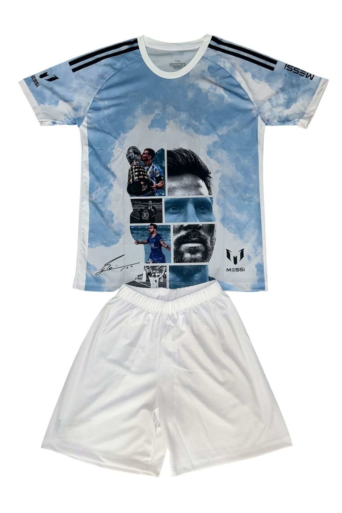 TETYS-Custom Design-High Quality-Great Product-Illustrated--L.E.E.-10-M.E.S.S.I.-Set of 2- Children's Jersey 1