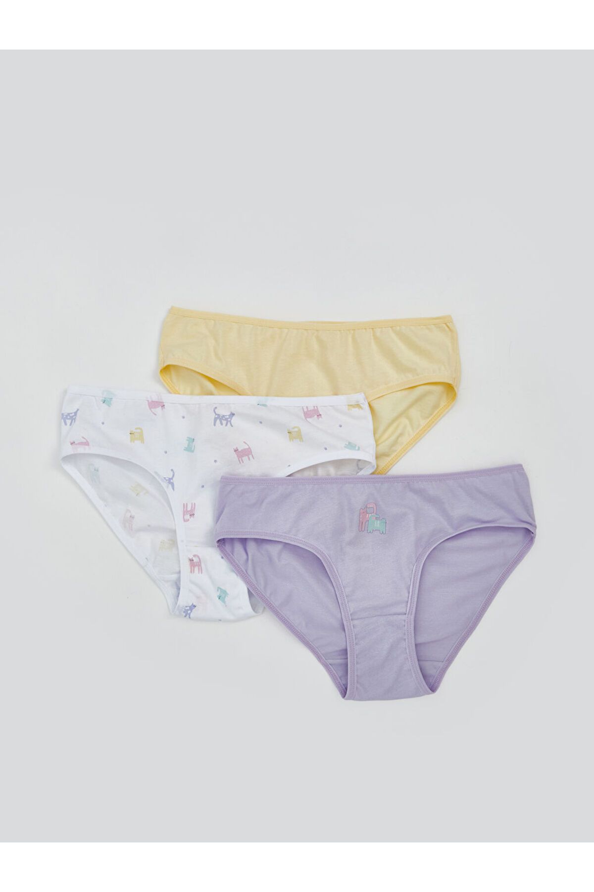 LC Waikiki-Sparkling Selections from Shining Store |   White Printed Girl's Panties 3-Piece 1