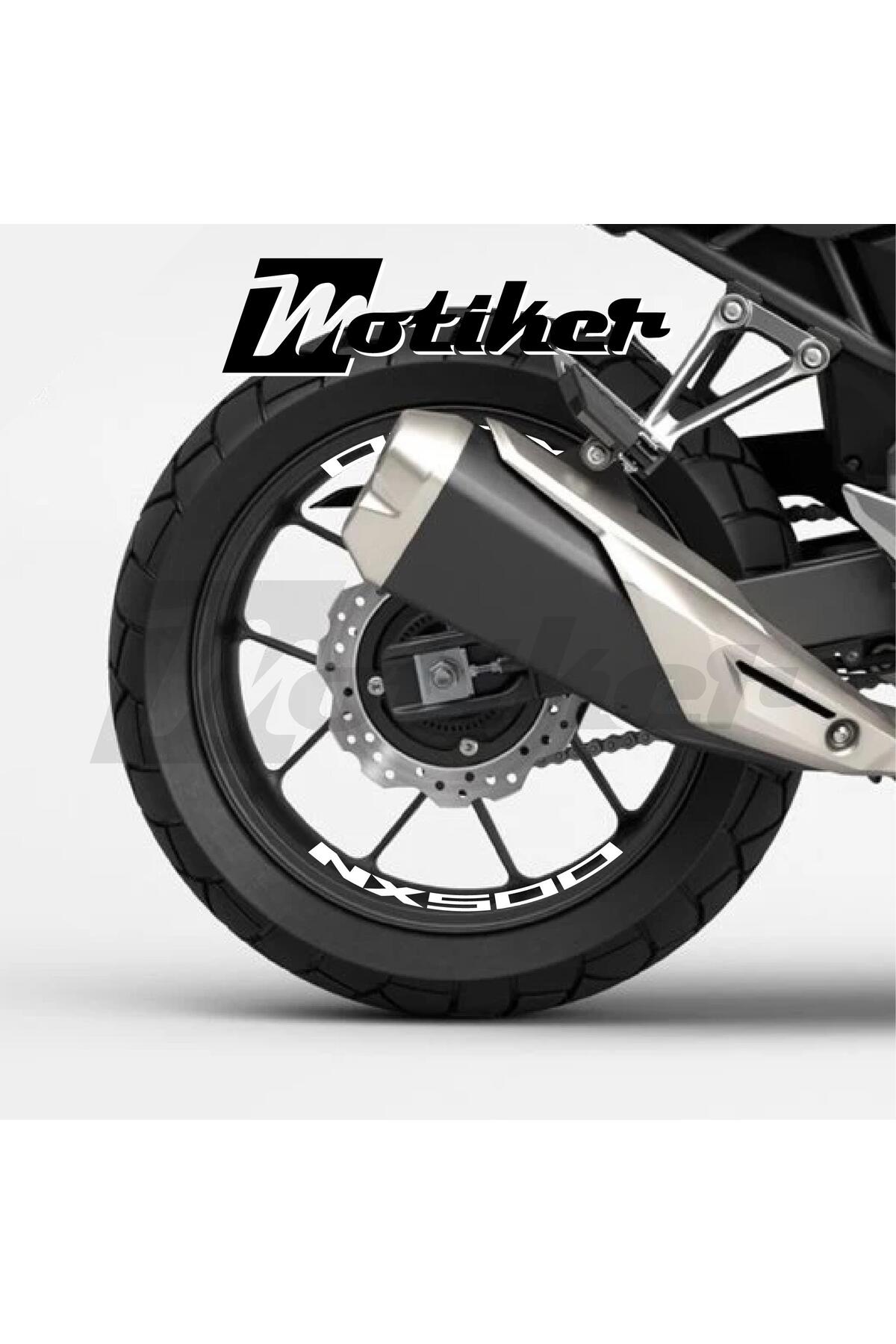 Motiker Honda NX500 Jant İçi Yazı Sticker Etiket Modeli Beyaz Renk