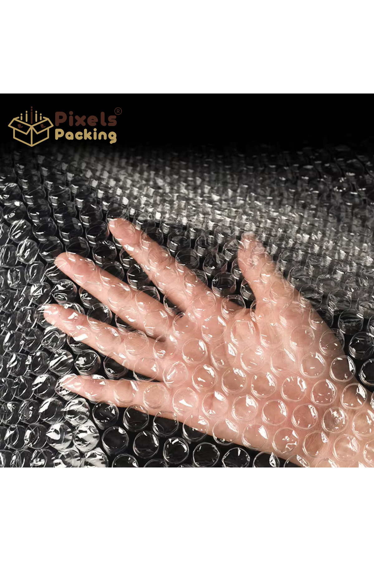 PixelsPacking-2 لفة رول فقاعات بابلز شفاف من PixelsPacking بعرض 50سم × وطول 50متر، متعدد الاستخدام للتغليف والشحن 2