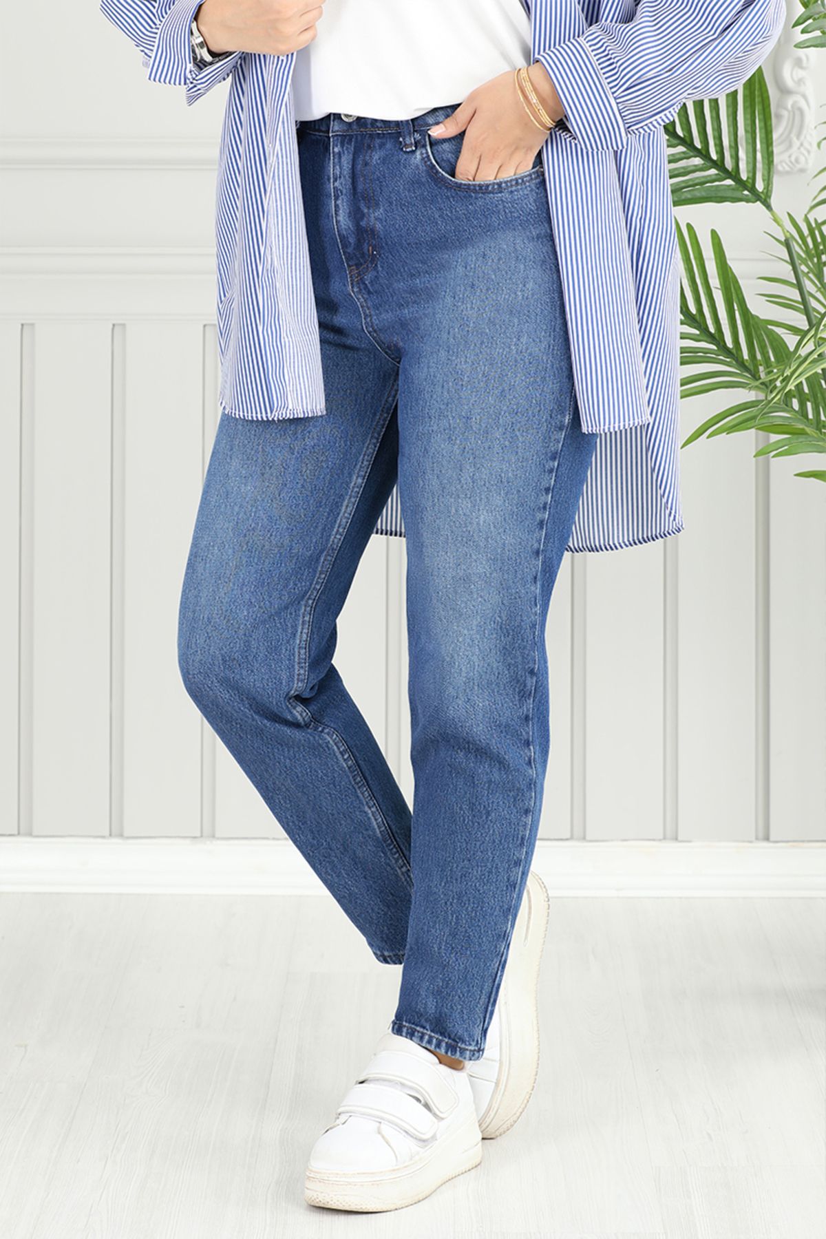 ModaMerve-Mom Women's Pants 4607Drn1148-M Jeans 3