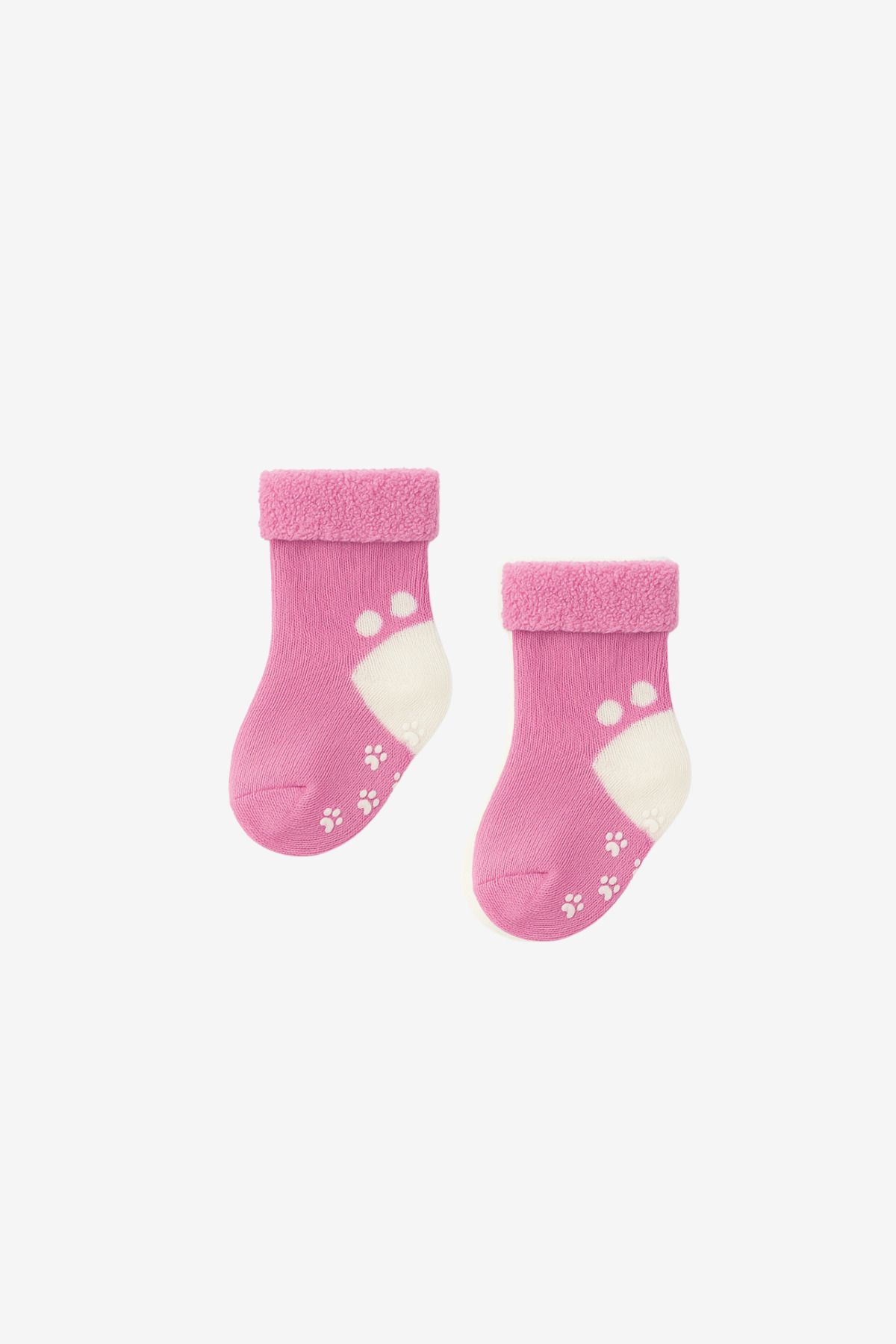 Katia&Bony-Baby Girl 3-Piece Towel Socks Pink-White-Yellow 4