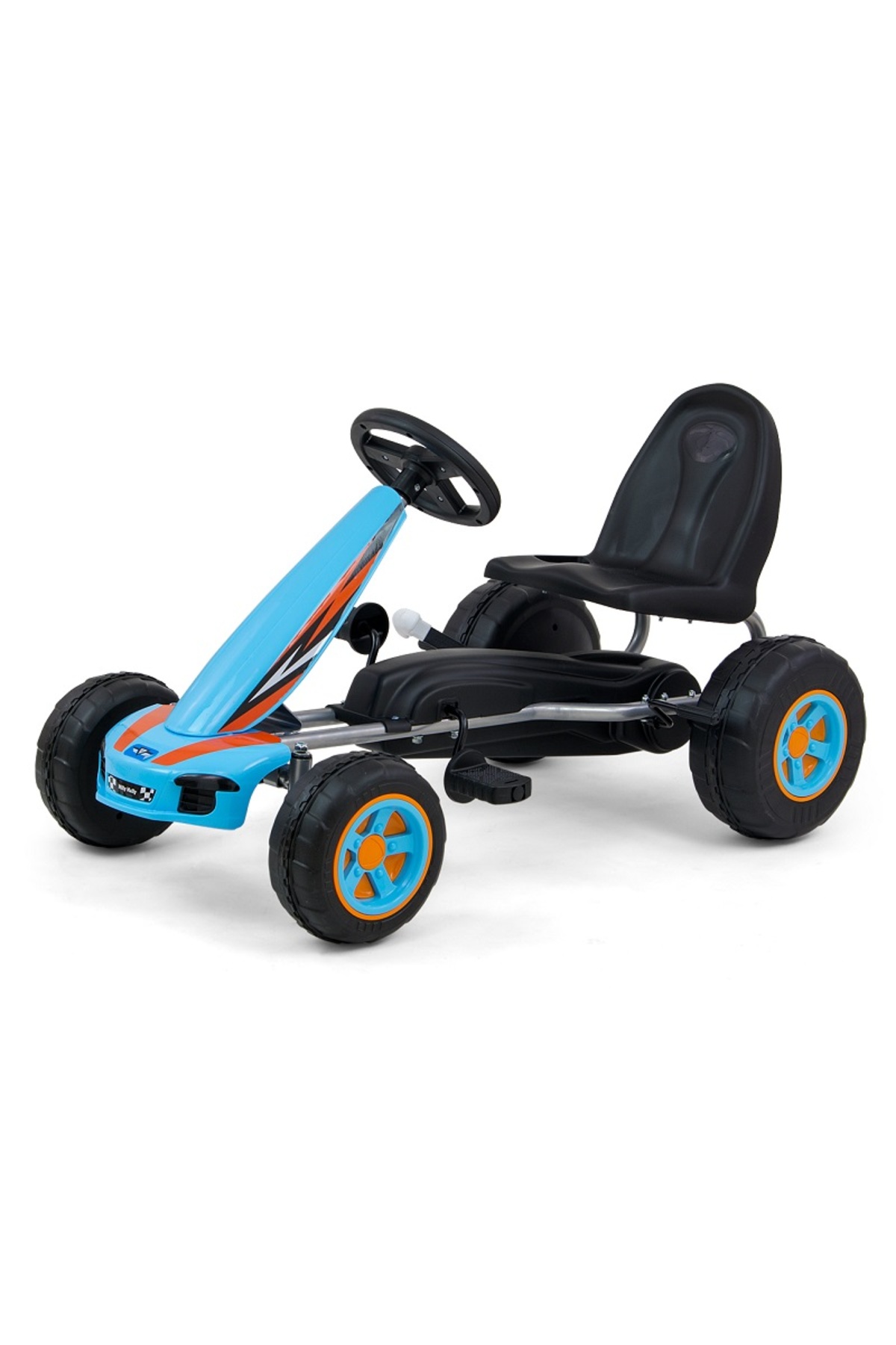 Milly Mally Viper Go-Kart A Pedali Per Bambini - Telaio In Metallo, Sedile Regolabile, Freno A Mano, Ruote Con Elastico - Da 3 Anni In Su - Colori Vari