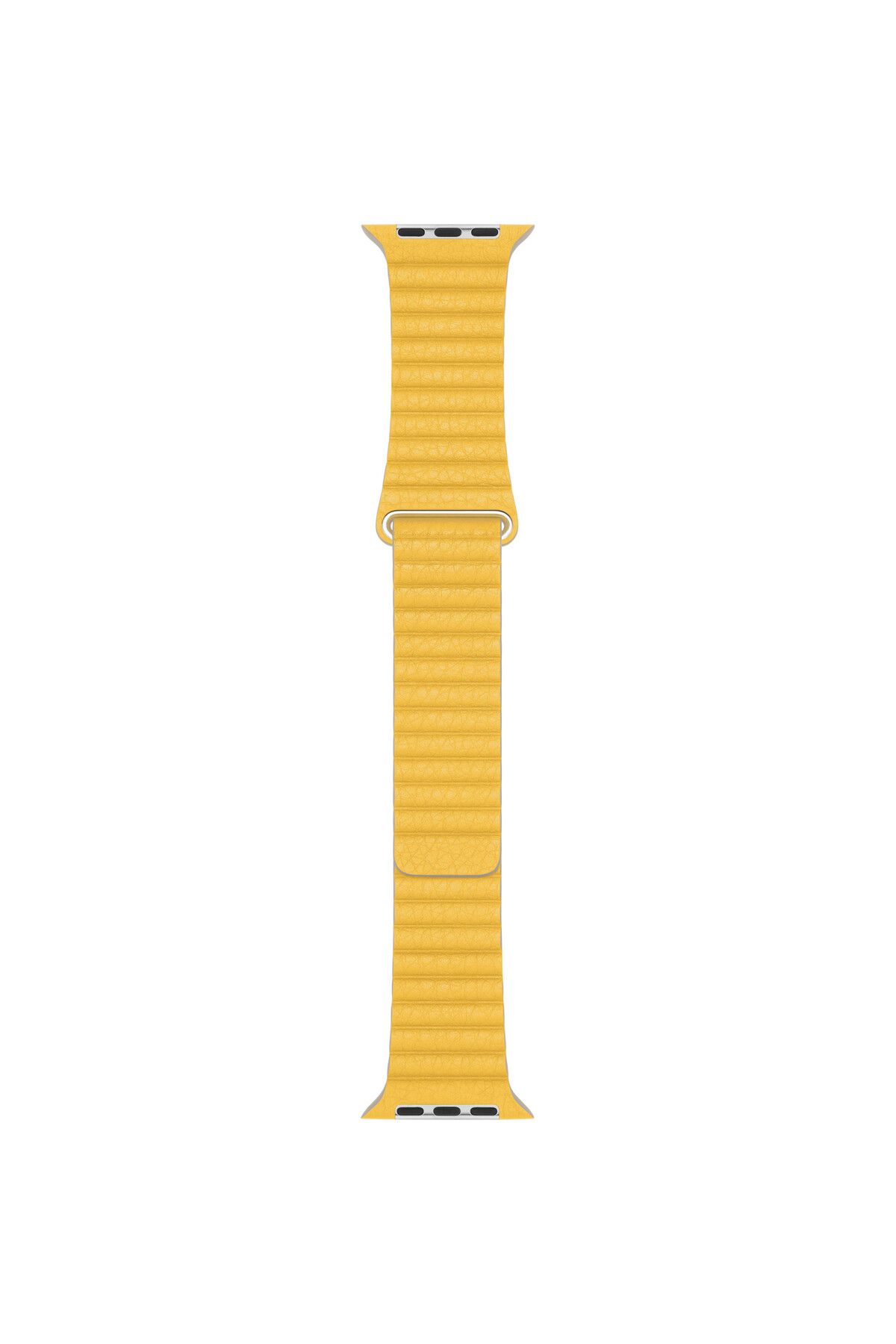 THD-Lemon Yellow Leather Loop Strap For Apple Watch 42/44/45 Mm, Universal Size 1
