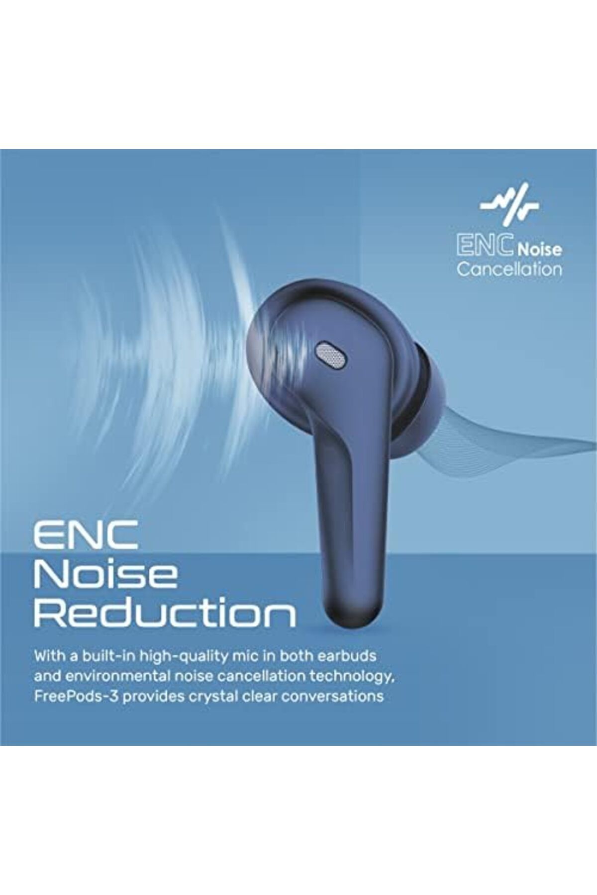 Promate-Bluetooth Earbuds, Ergonomic-Fit True Wireless ENC Headphone with 4 Built-In Noise Cancellin 4