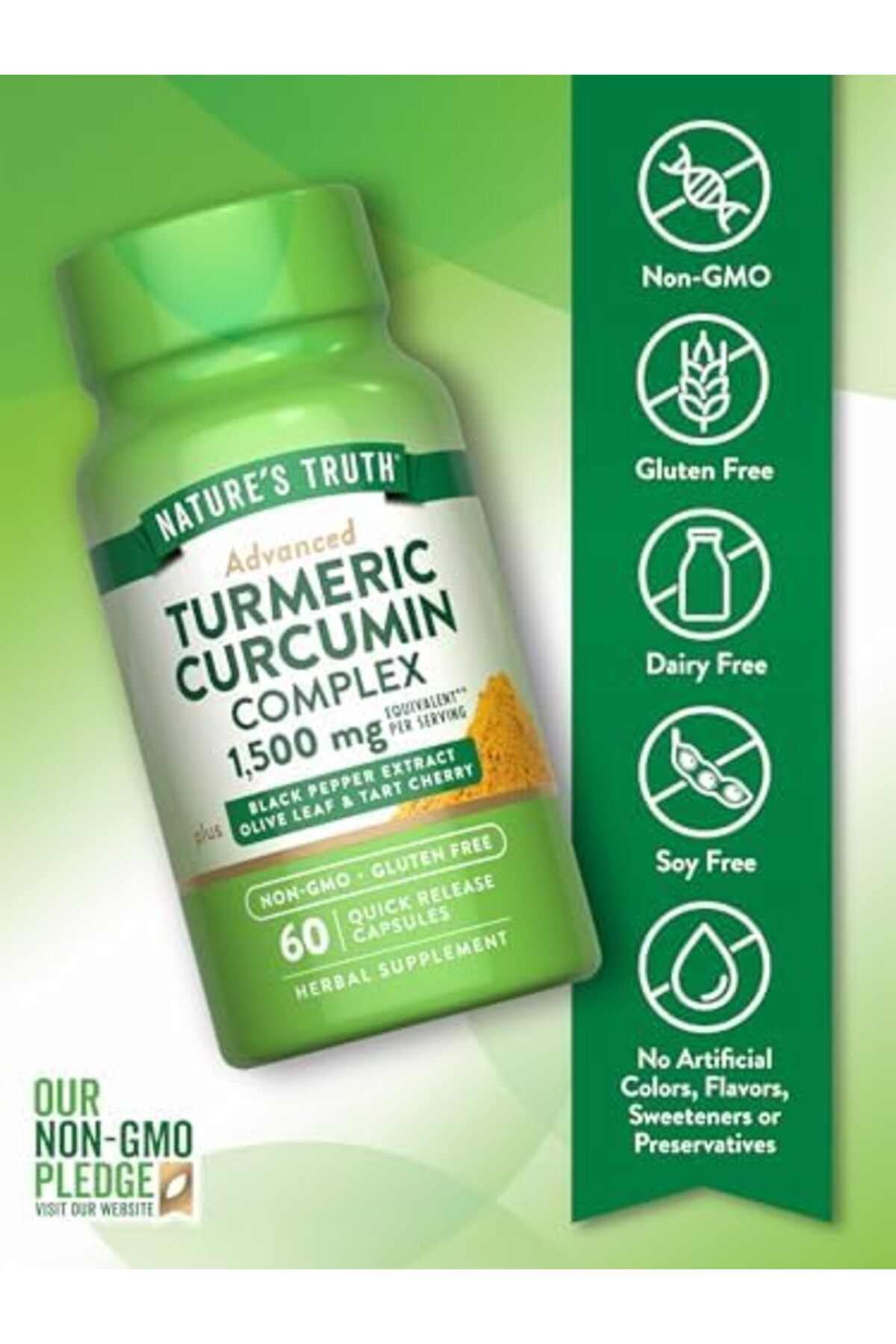 Nature's Truth-Turmeric Curcumin Advanced Complex 60 Capsules 6