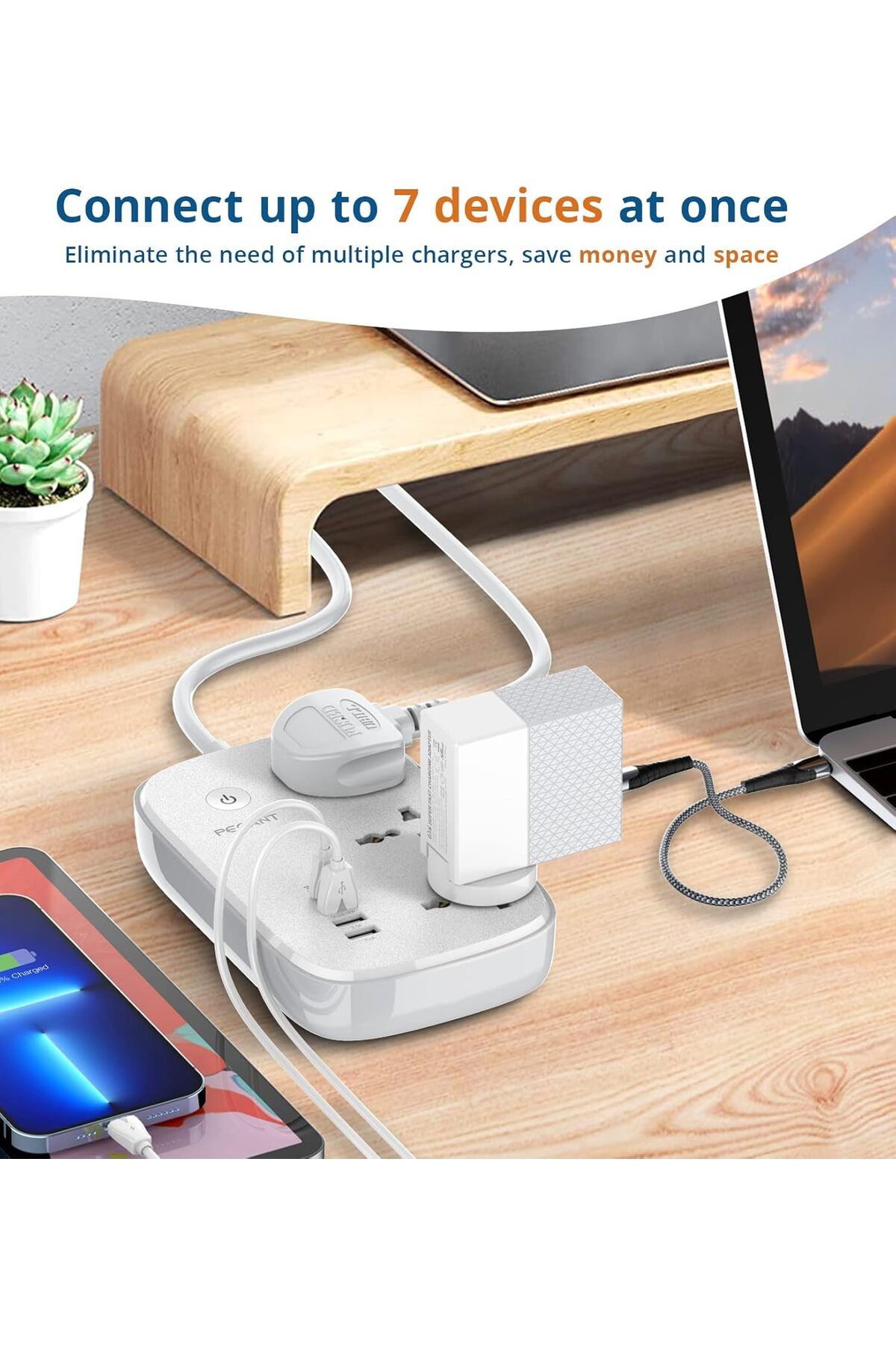Generic-PEGANT Wifi Smart Power Strip Extension Cord Surge Protector Socket Multi Plug, Compatible with Alex 5
