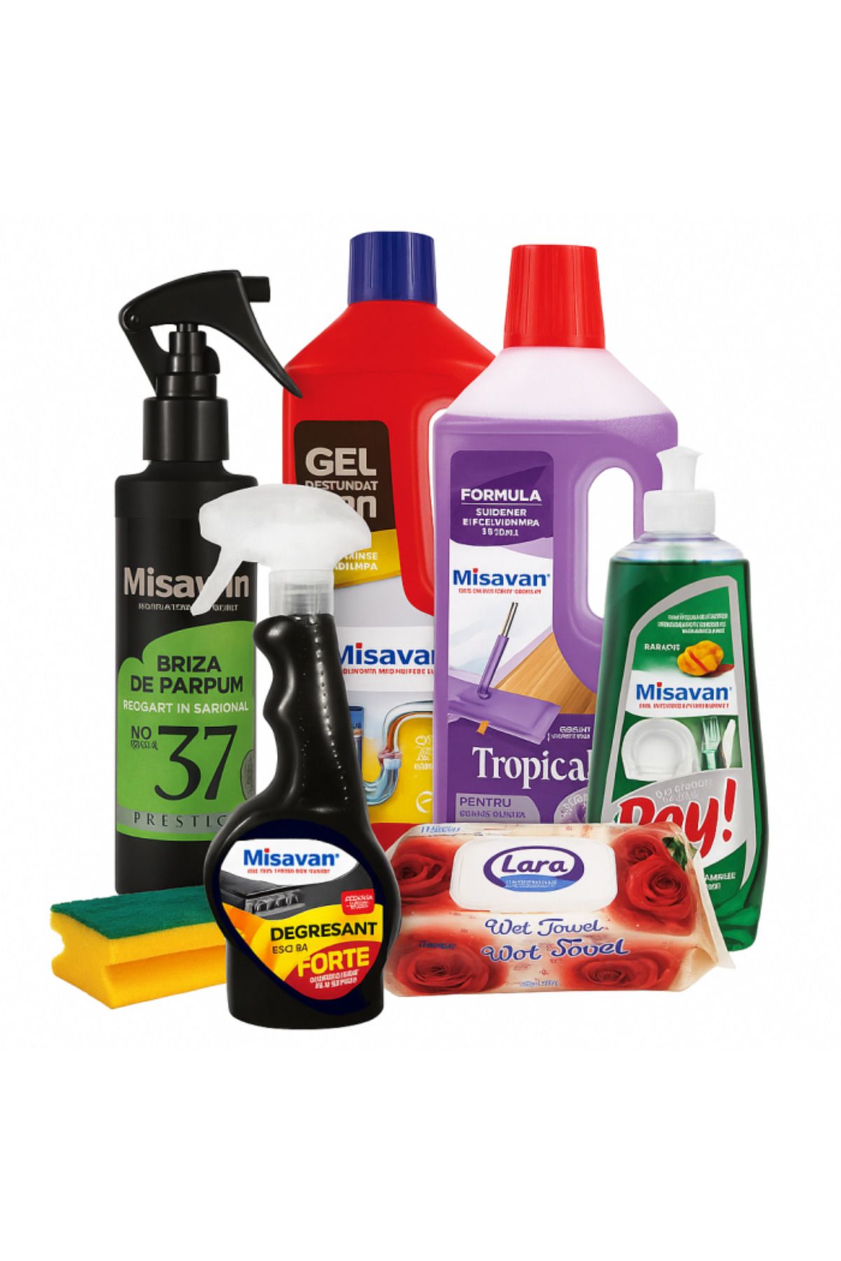 Misavan Pachet Curățenie Misavan & Lara – 7 Produse Diverse - One Size