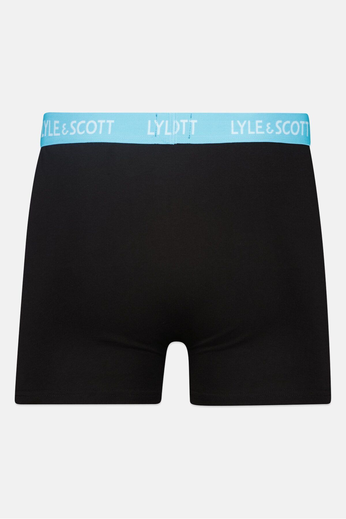 Lyle & Scott-مجموعة من 5 بوكسرات بشعار العلامة التجارية للرجال، باللون الأسود 6