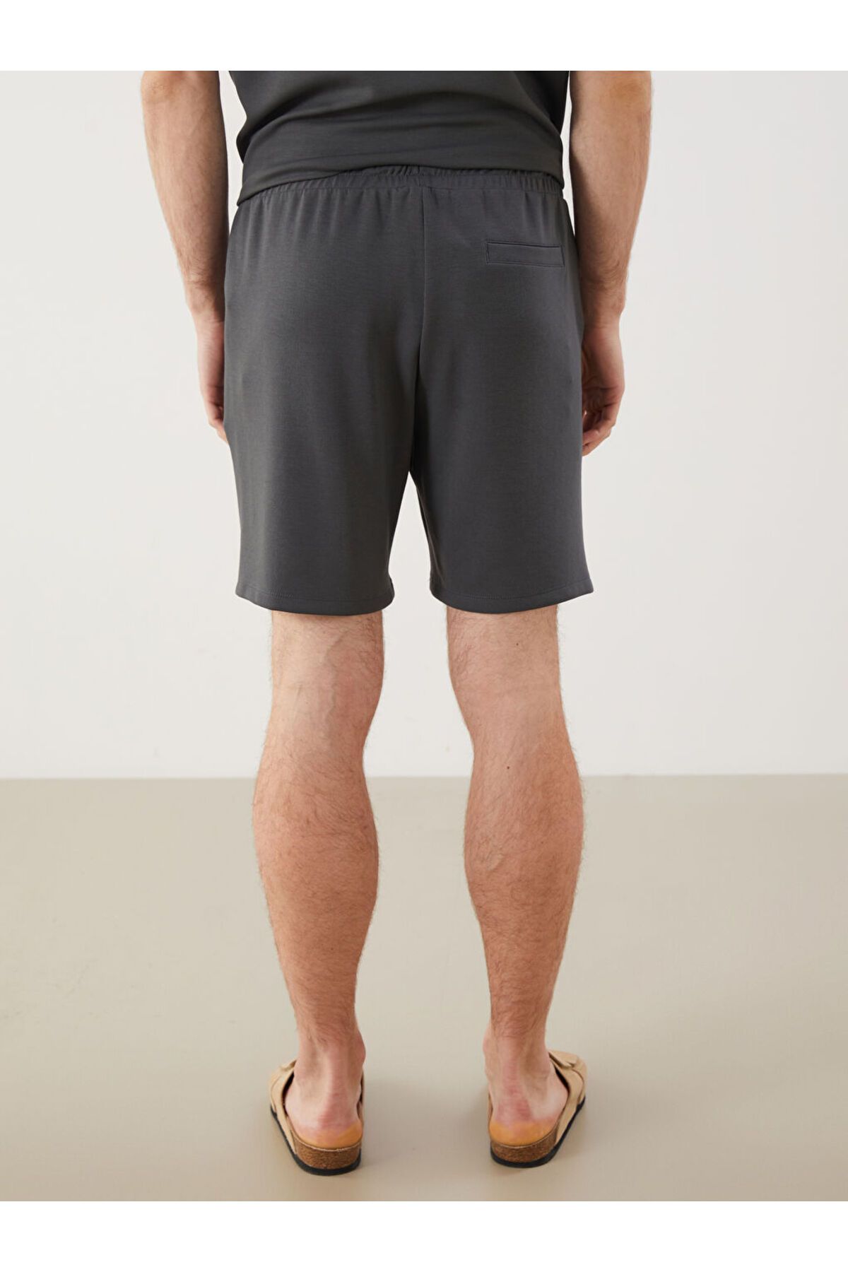 LC Waikiki-Μαύρο ανδρικό σορτς Standard Fit 4