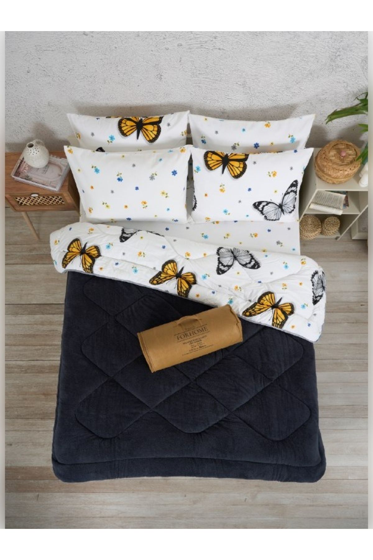 Sudemhome-Double Welsoft Sleeping Set Double Sided Wellsoft Fluffy Fleece Quilt and Battal Fitted Sheet 2
