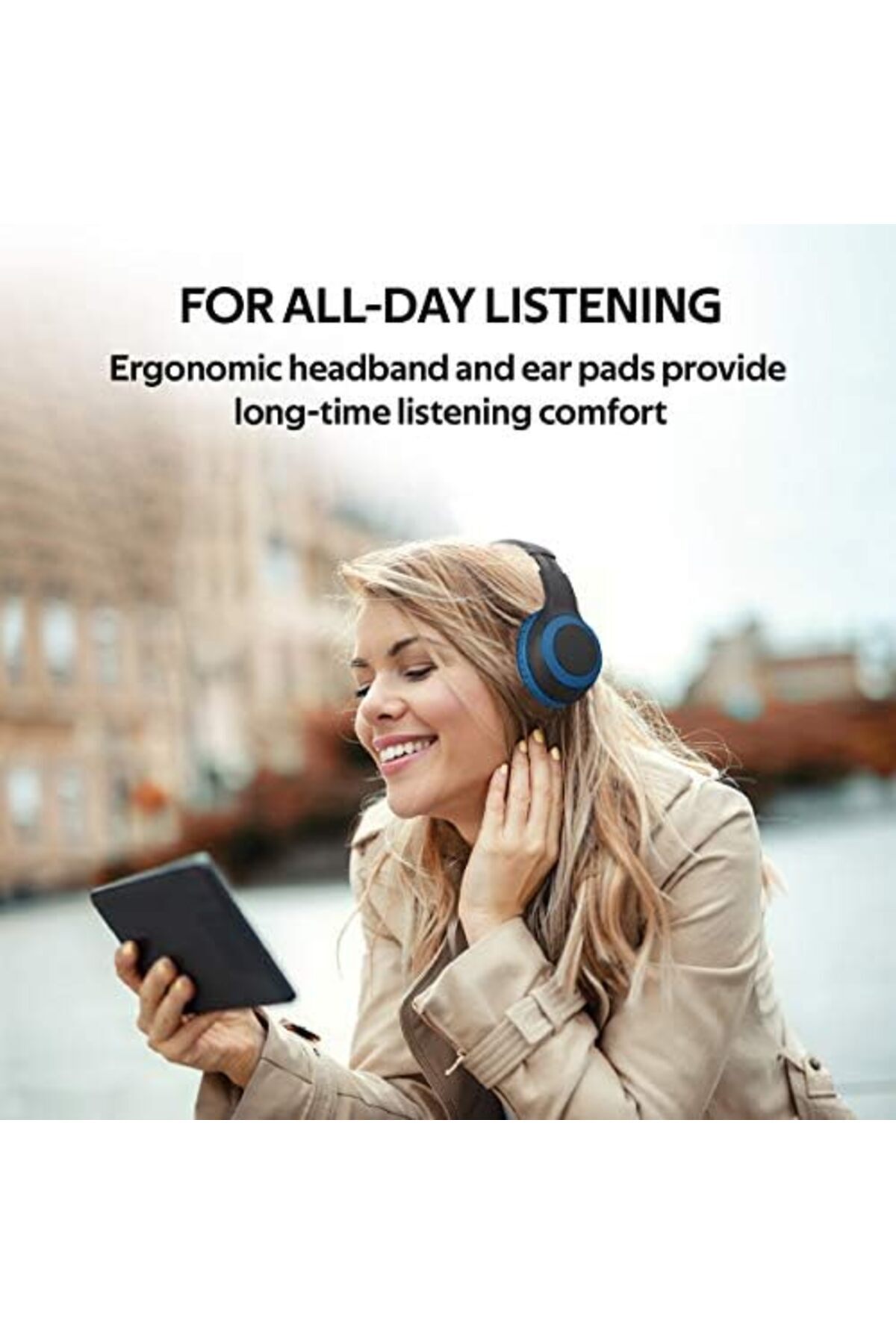 Promate-Promate Wireless Headphone, Powerful Deep Bass Bluetooth v5.0 Headphone with MicroSD Playback, 3.5mm 7