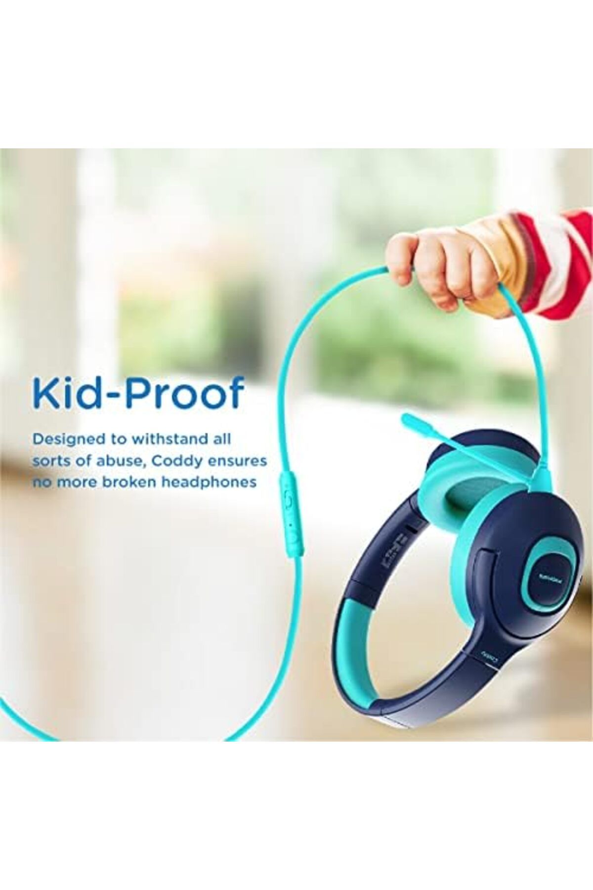 Promate-Kids Wireless Bluetooth Headphones, Stylish Dual Microphone Volume Controlled 85dB to 93dB H 6