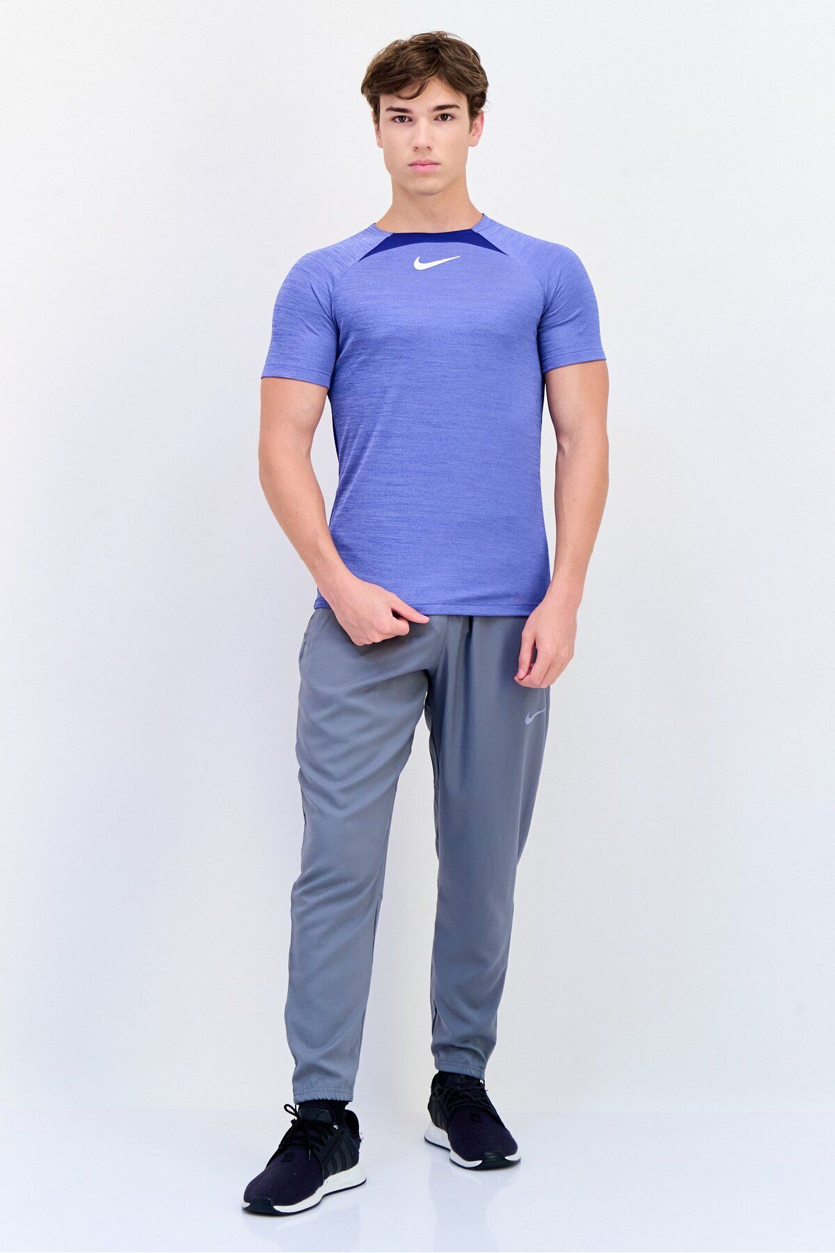 Nike-Men Dri -Fit Short Sleeve Football T-Shirt, Slate Blue 3