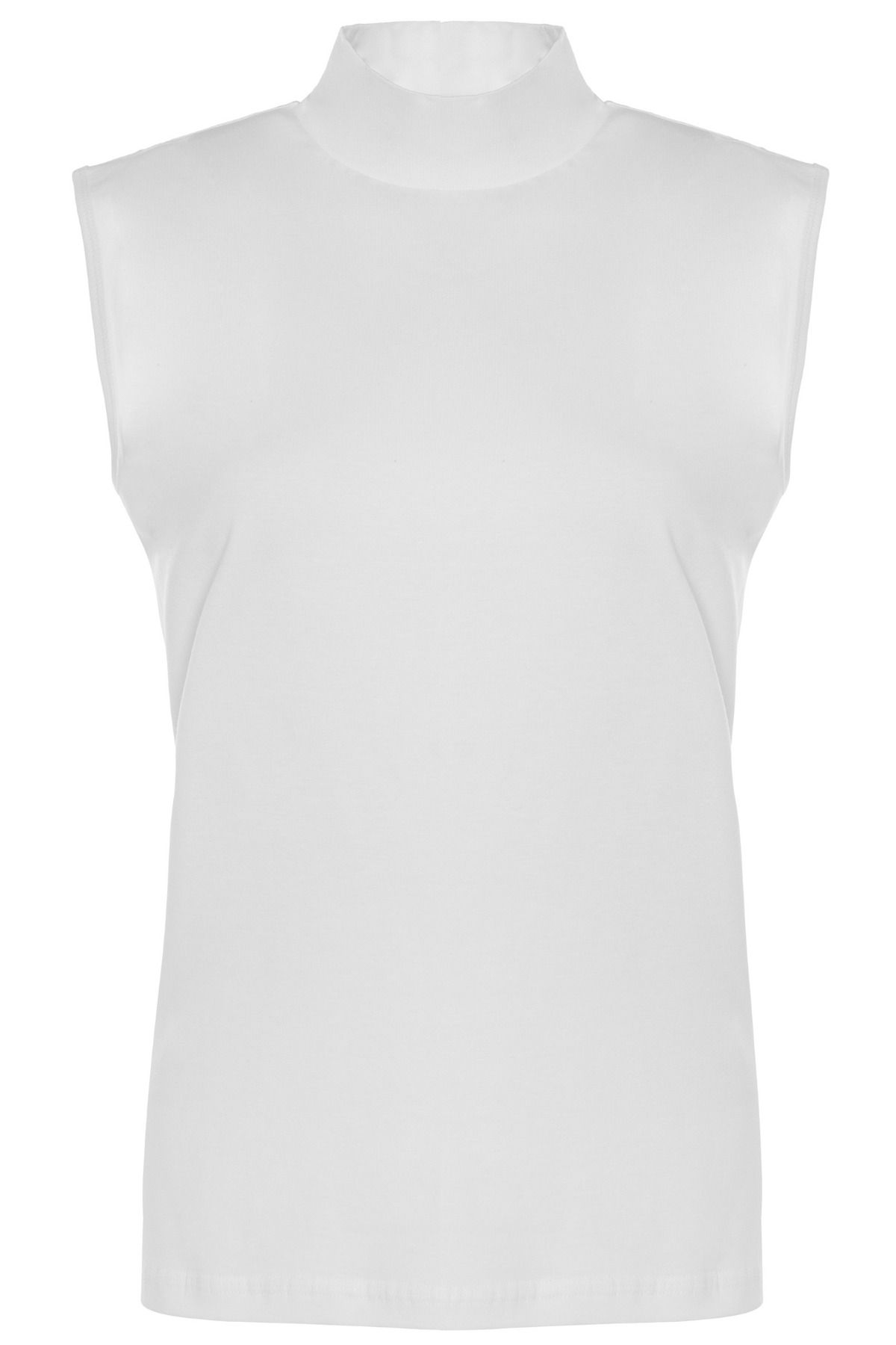 TOLIN-Women's Zero Sleeve Cotton Lycra Turtleneck Undershirt 1257 1