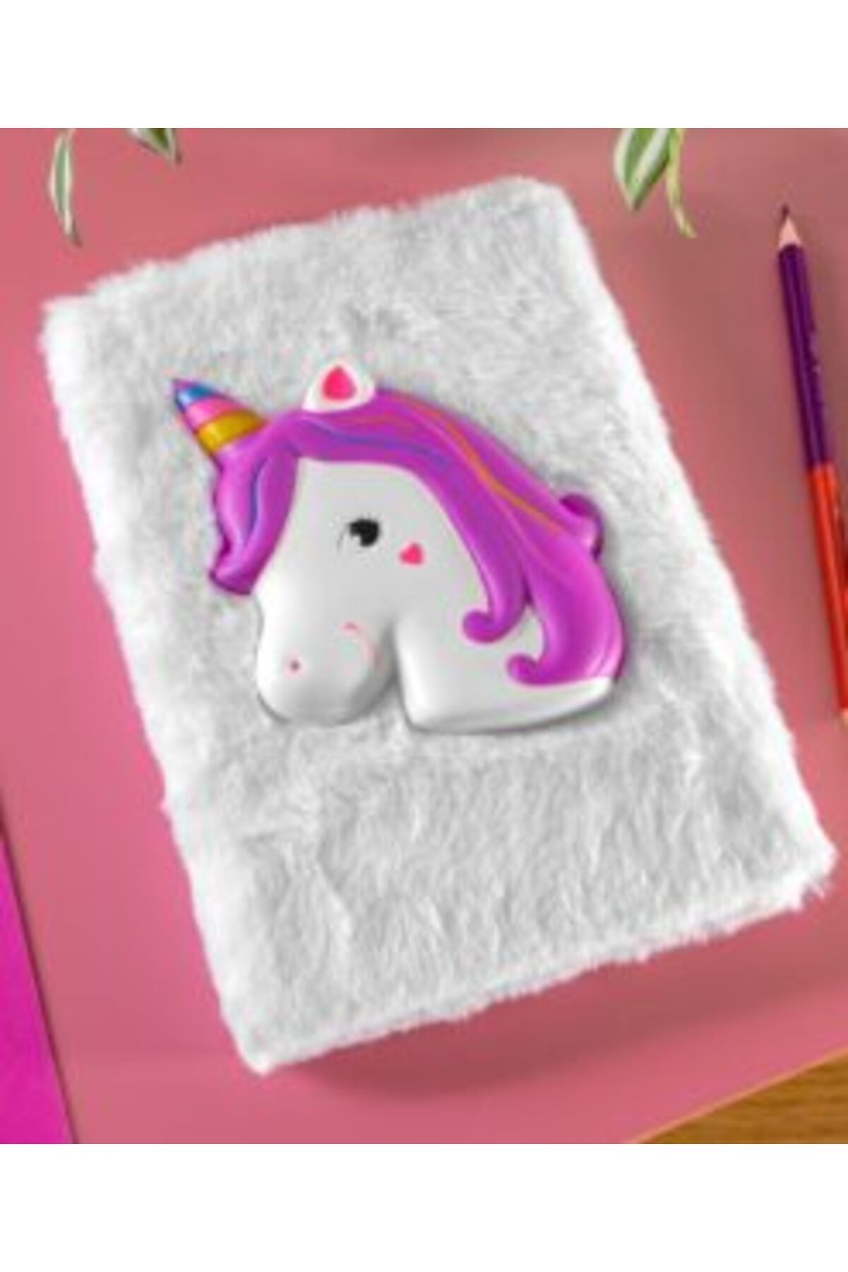 Gadget Master-Unicorn Notebook with Soft Fur A5 6