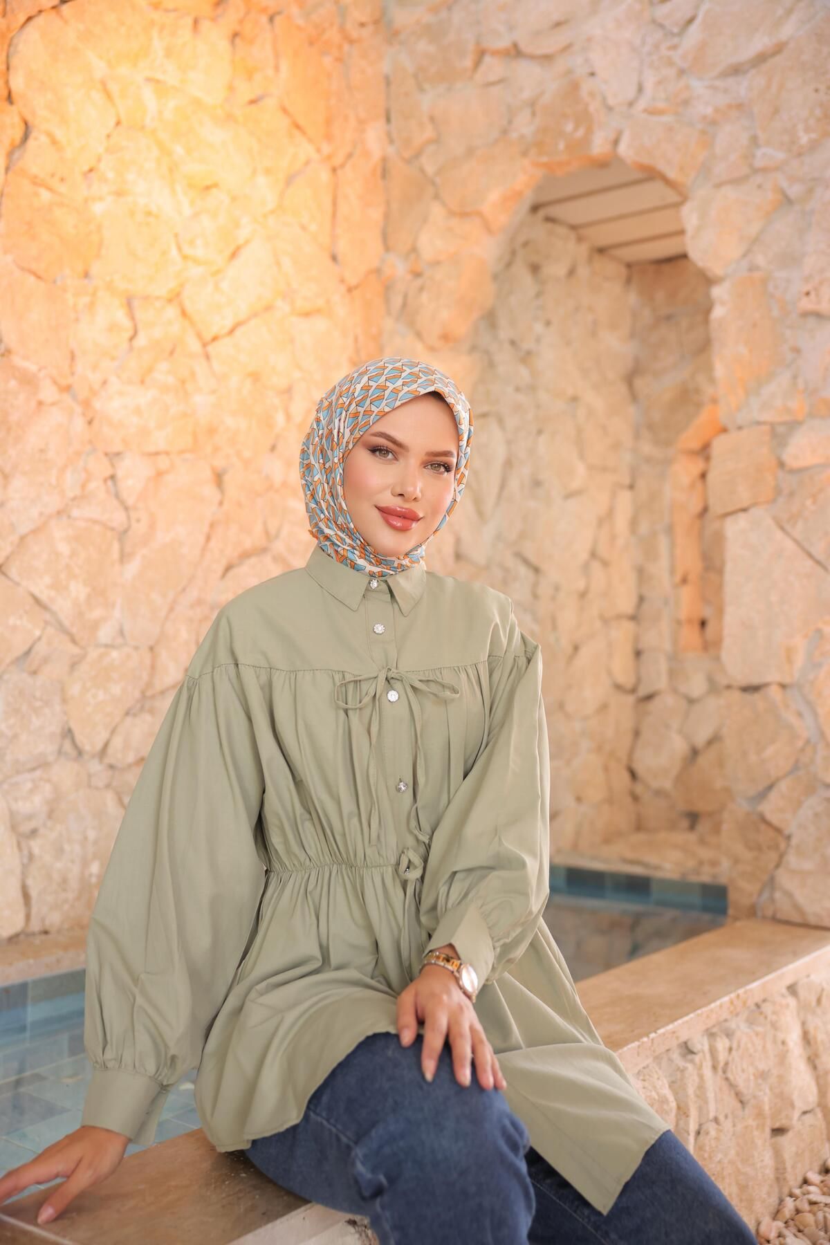 Nergis Neva Butik-Tunic with Drawstring Waist 5