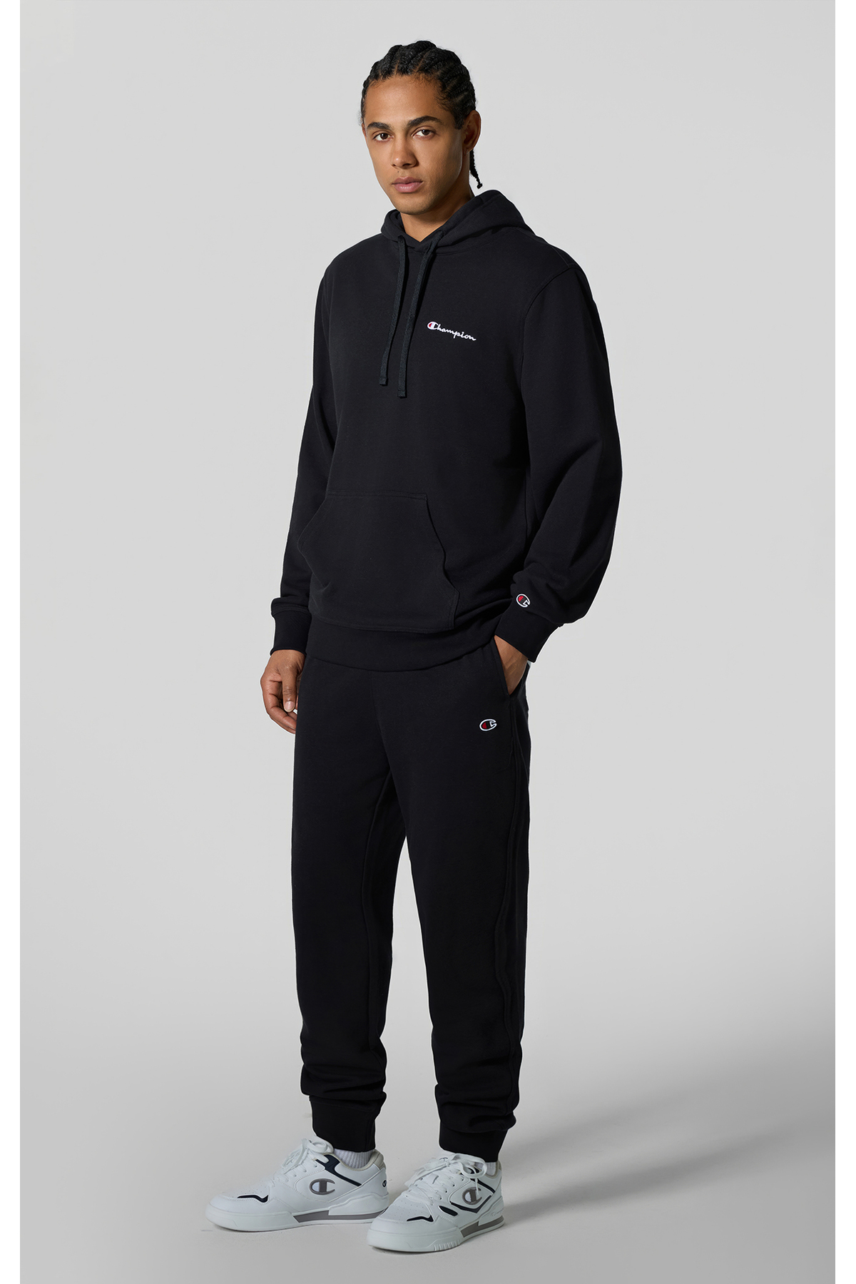 Champion Icons Rib Cuff Pants Siyah Erkek Eşofman Altı-220733-KK001 görsel 6