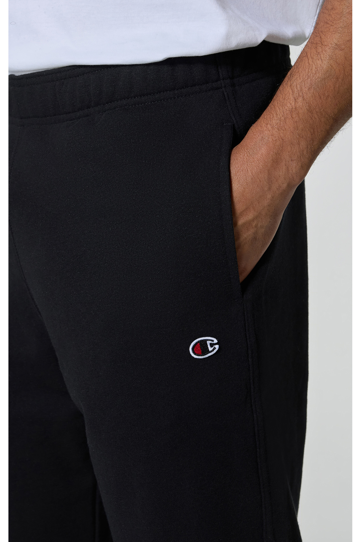 Champion Icons Rib Cuff Pants Siyah Erkek Eşofman Altı-220733-KK001 görsel 4