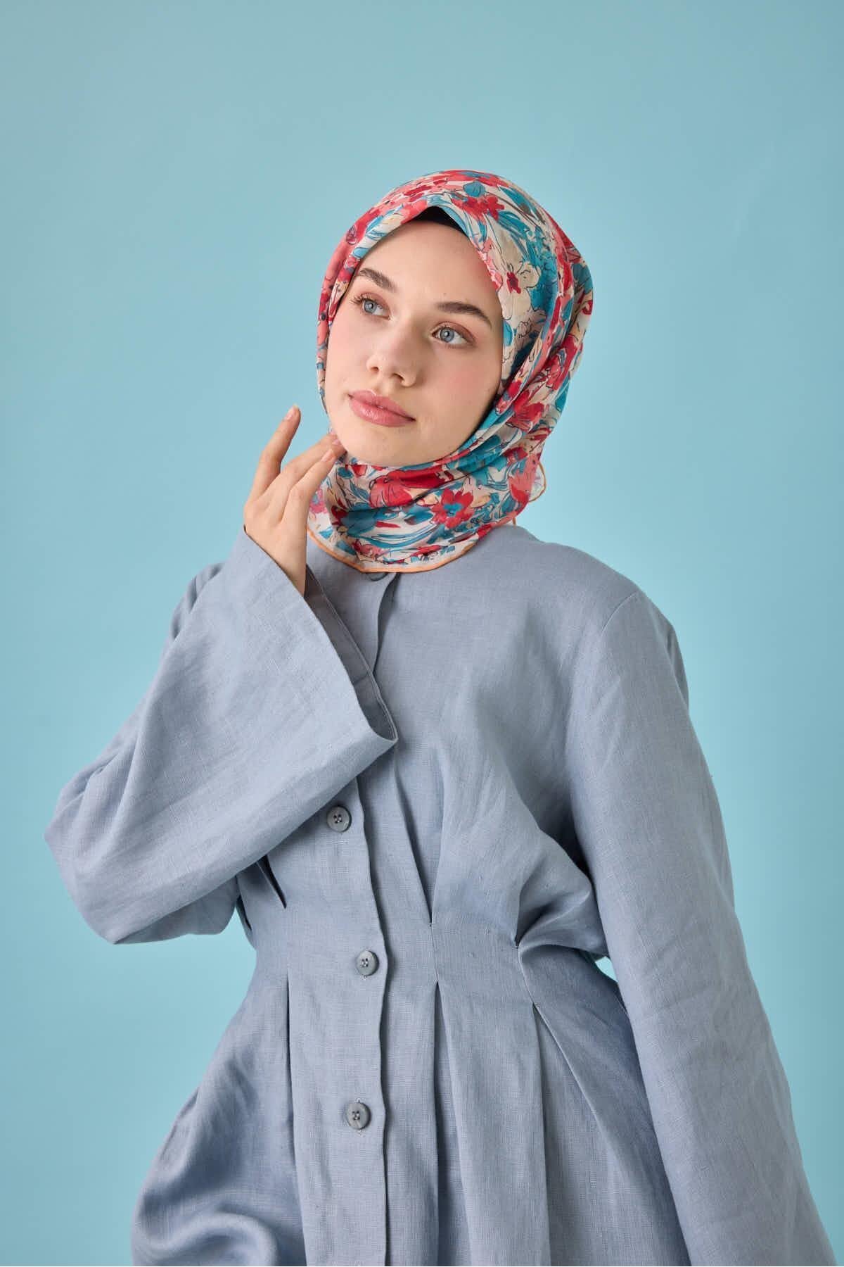 Silk Home-Bodrum Pattern Soft Cotton Scarf 3