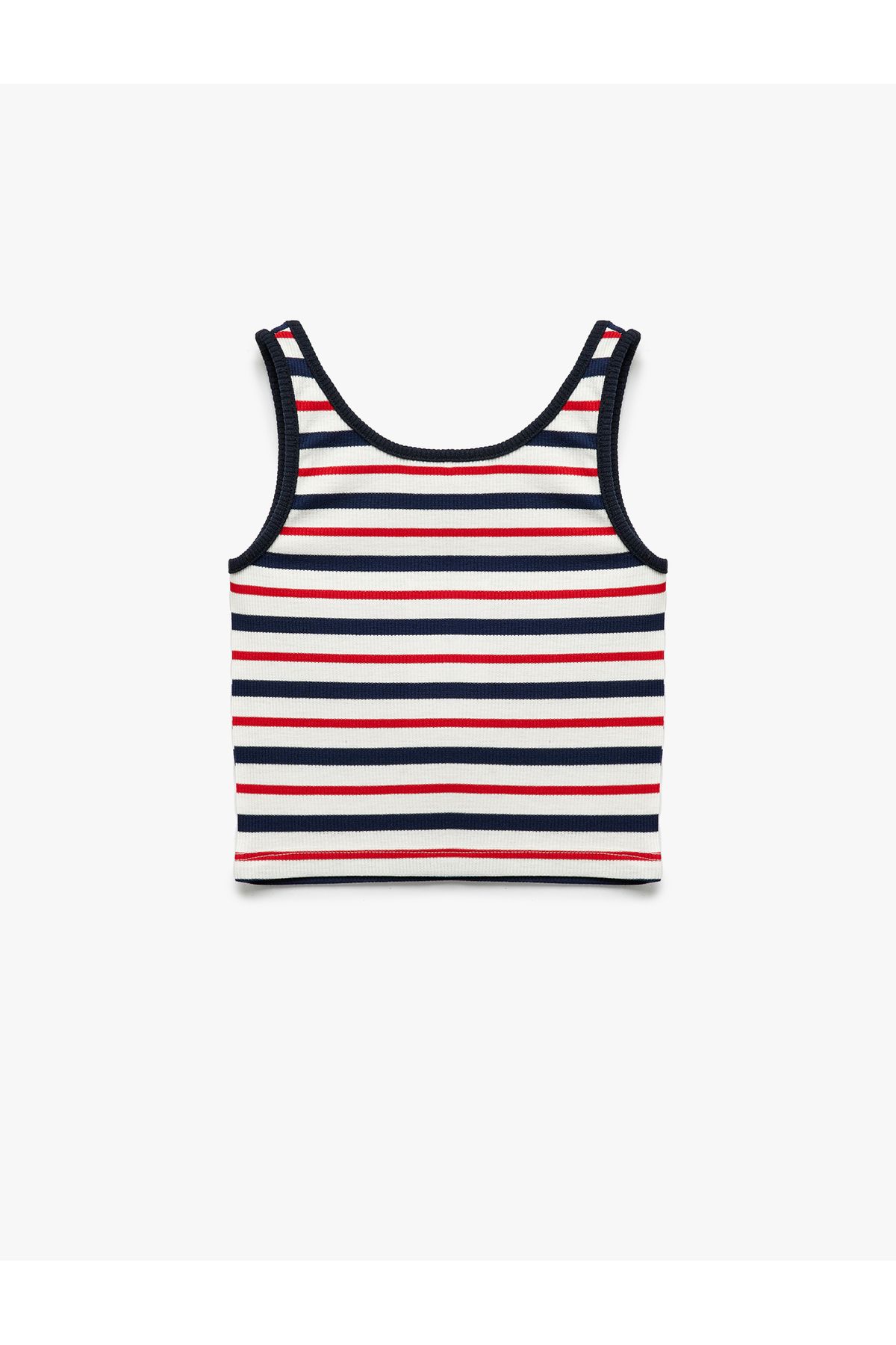 Koton-New Season Striped Ribbed Crew Neck Thick Strap Undershirt 1