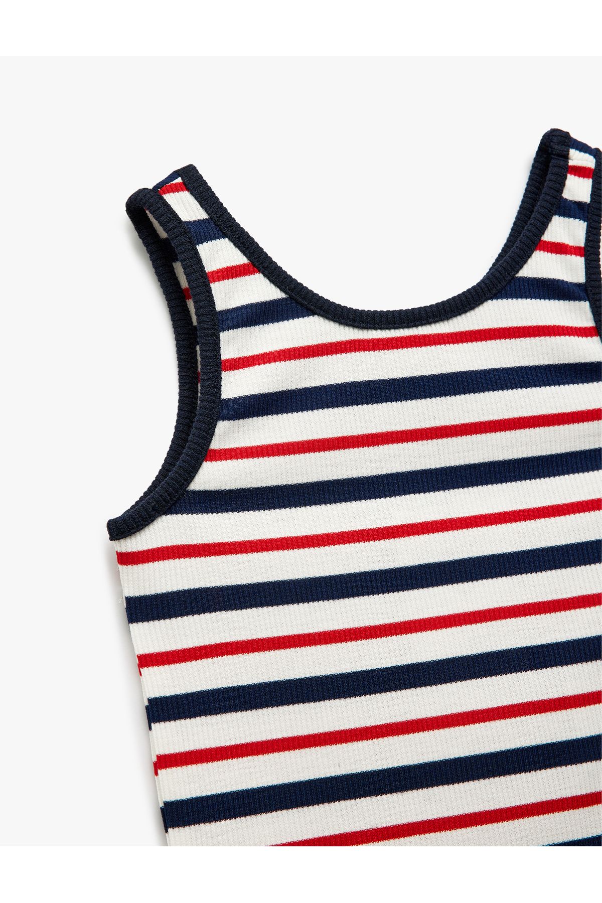 Koton-New Season Striped Ribbed Crew Neck Thick Strap Undershirt 3