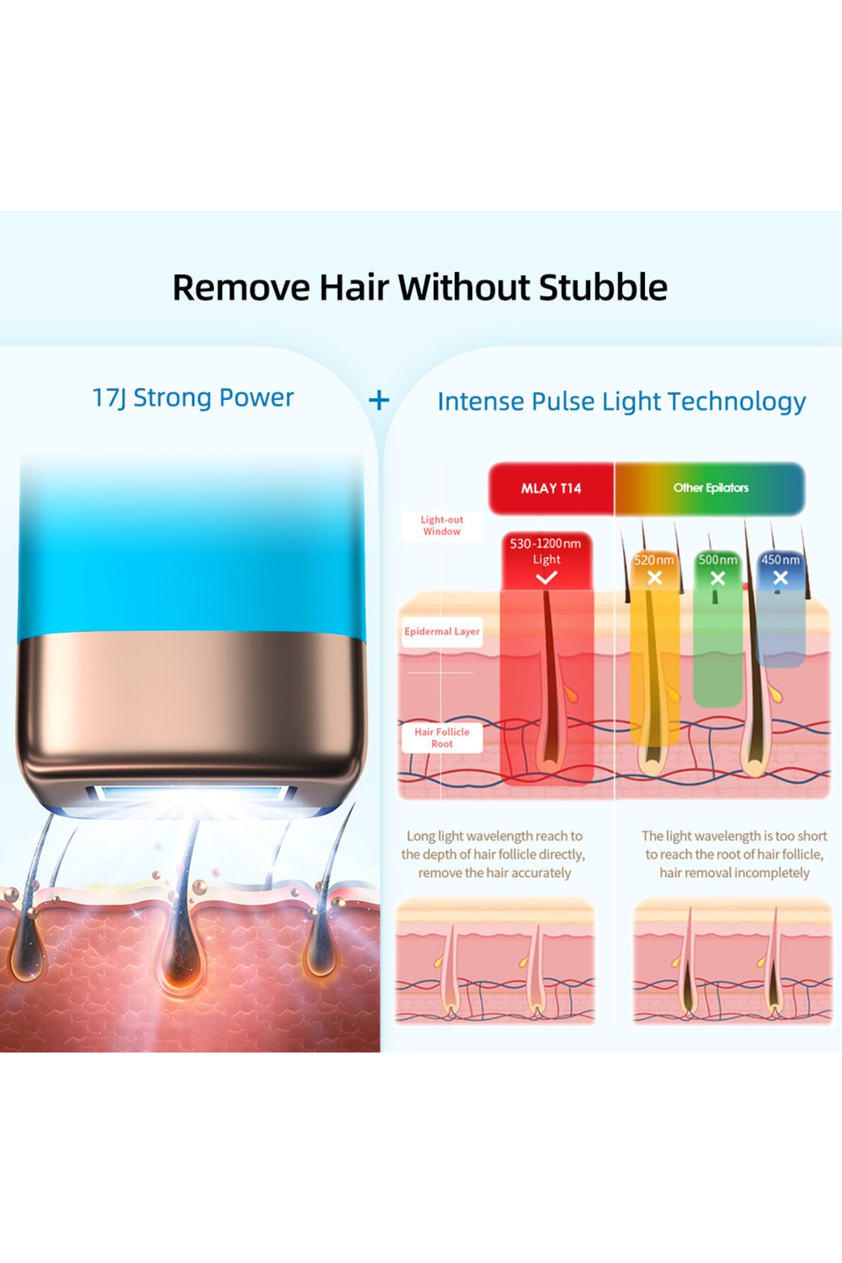 Mlay-T14 IPL Laser Hair Removal Machine with Ice Cooling Total Three Lens HR BK FA 5
