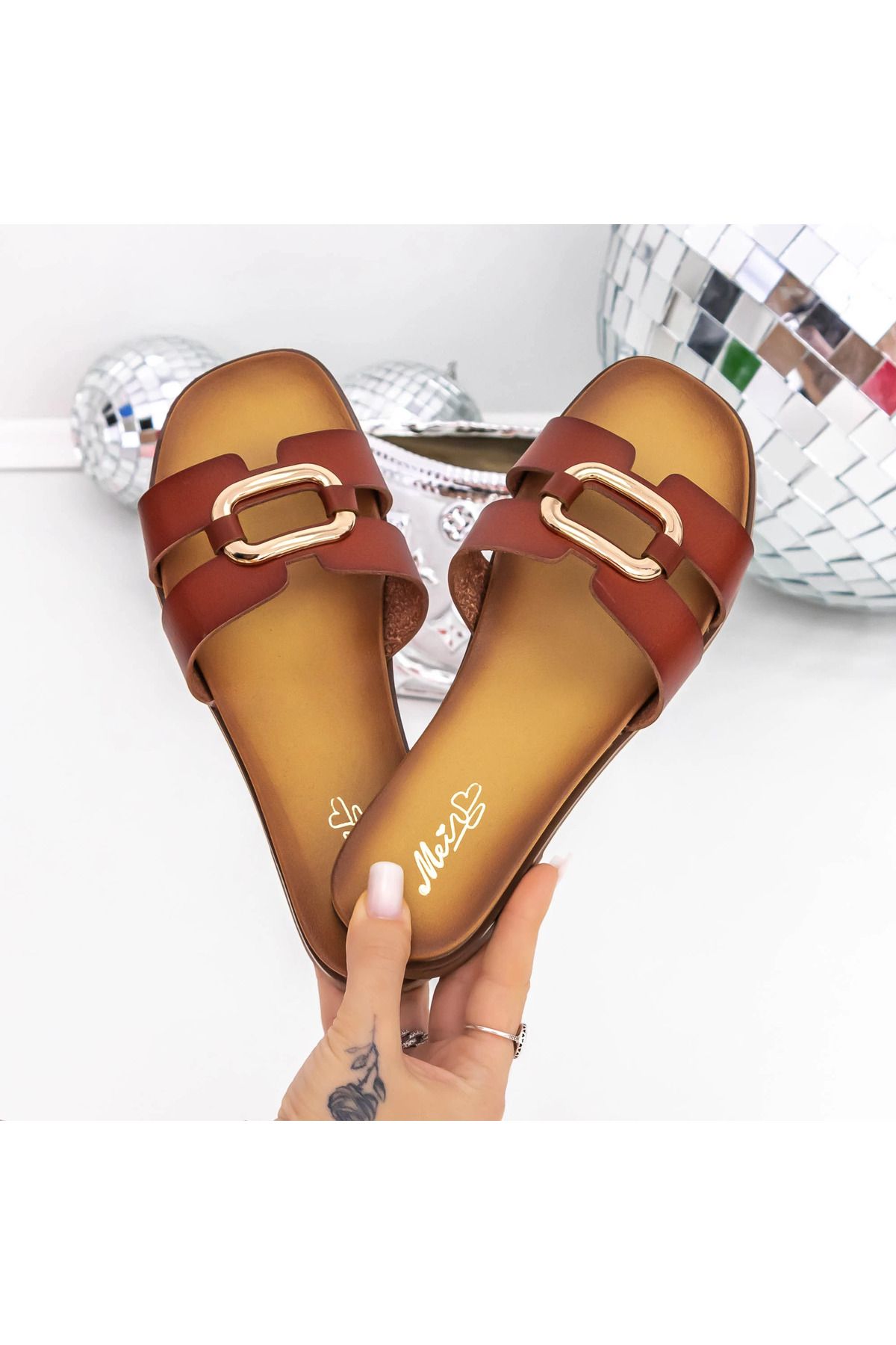 mei-Women's Slippers with Low Sole 3GZ99 Brown | Mei 3
