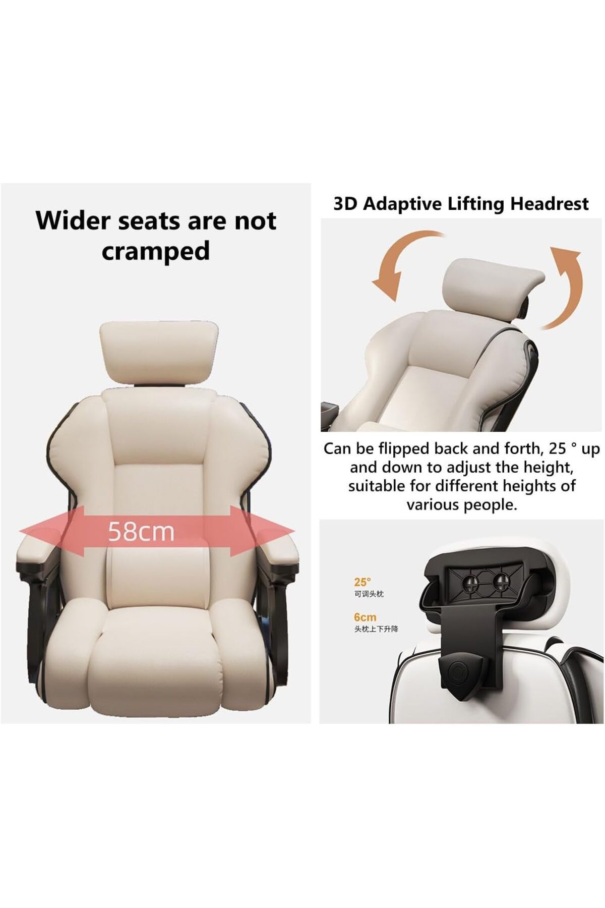 Saharaz-Computer Chair,360° Swivel Height Adjustment,Comfortable with Backrest,Perfect for Home 7