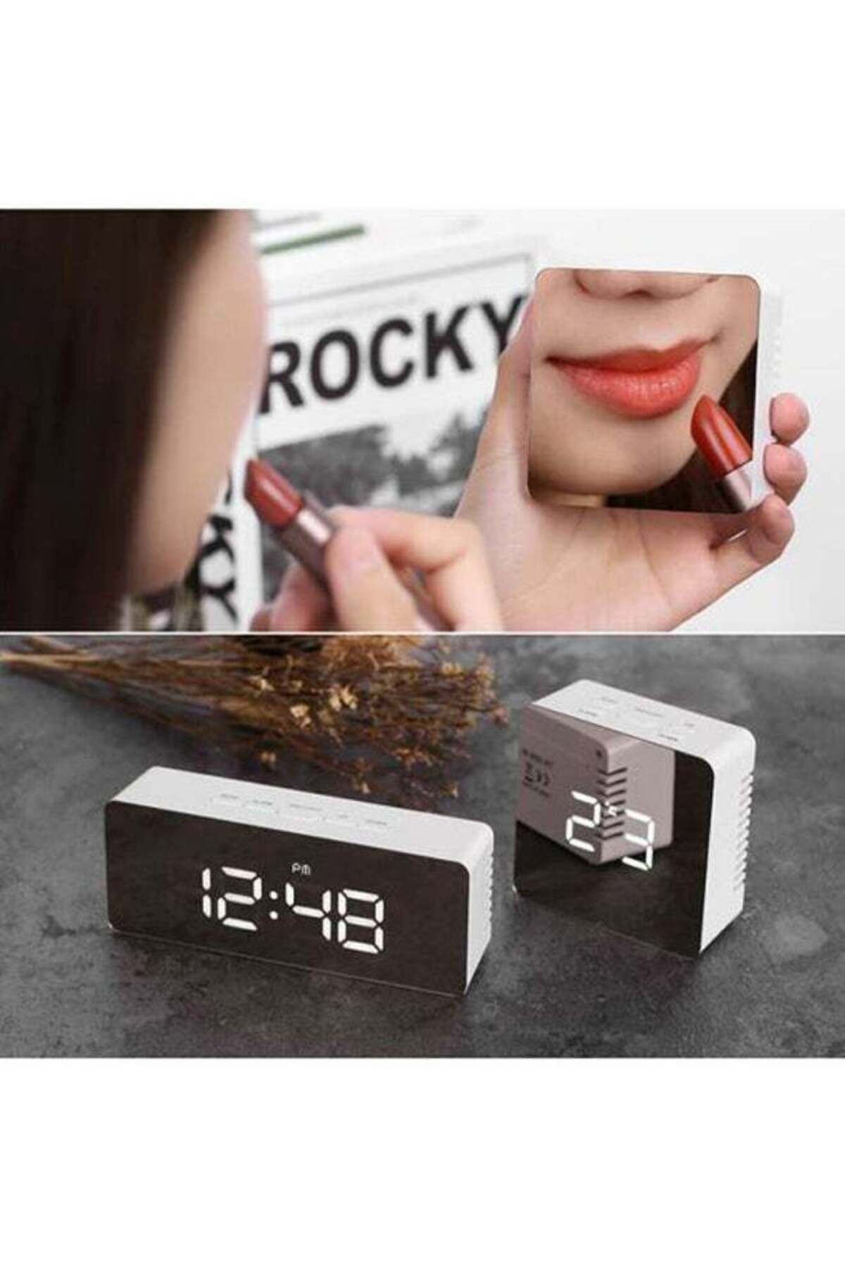 COOYA-Multi-functional Mirror Clock LED Digital Mirror Clock 5