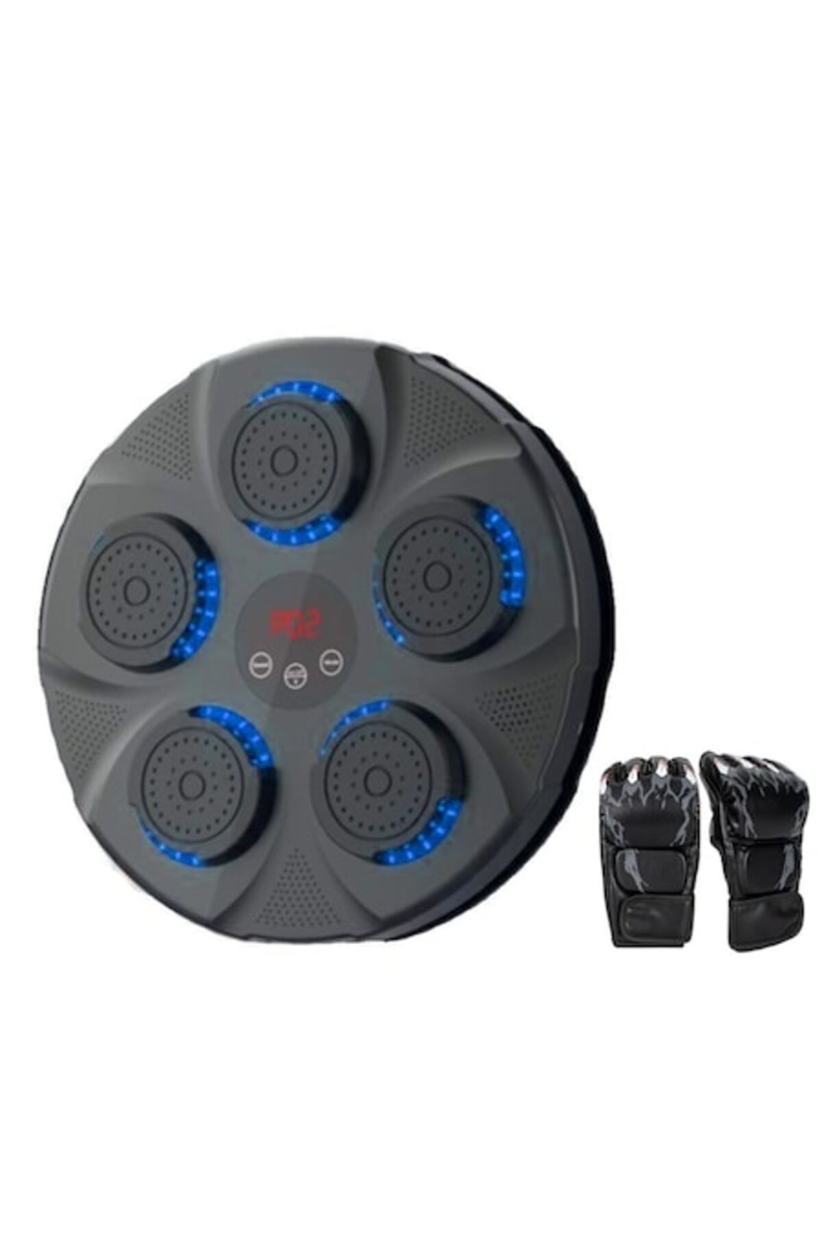 WALALLA Aparat De Box Inteligent Walalla, Montare Pe Perete, Bluetooth, Lumini Led, Negru, Include Mănuși - One Size