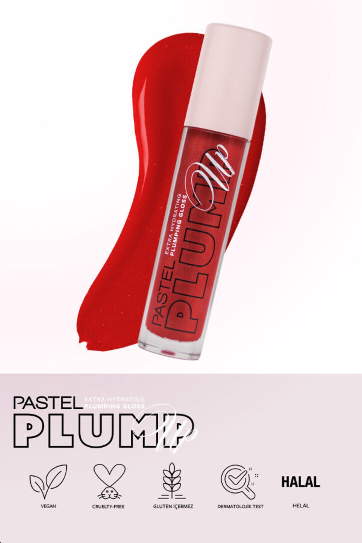 Pastel-Plump up 209 Red Velvet Extra Hydrating Plumping Gloss - Plumping Lip Gloss 4