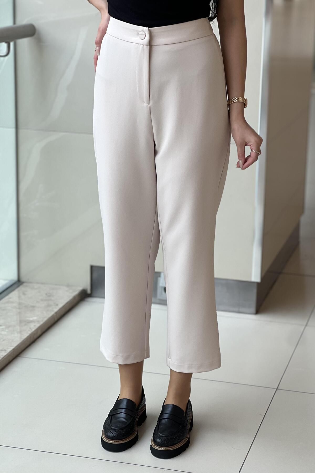 sentez giyim-Synthesis One Button Pants with Elastic Back 3