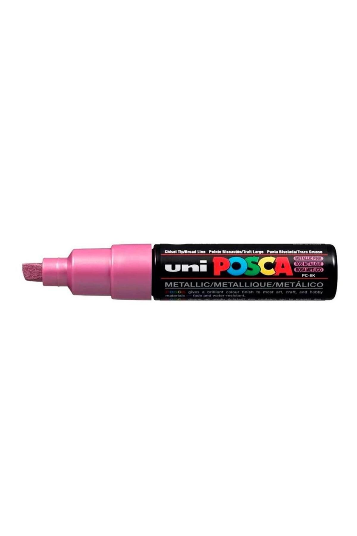 Uni-8.0 mm Posca Water Based Metallic Pink Poster Marker - Pc-8K 1