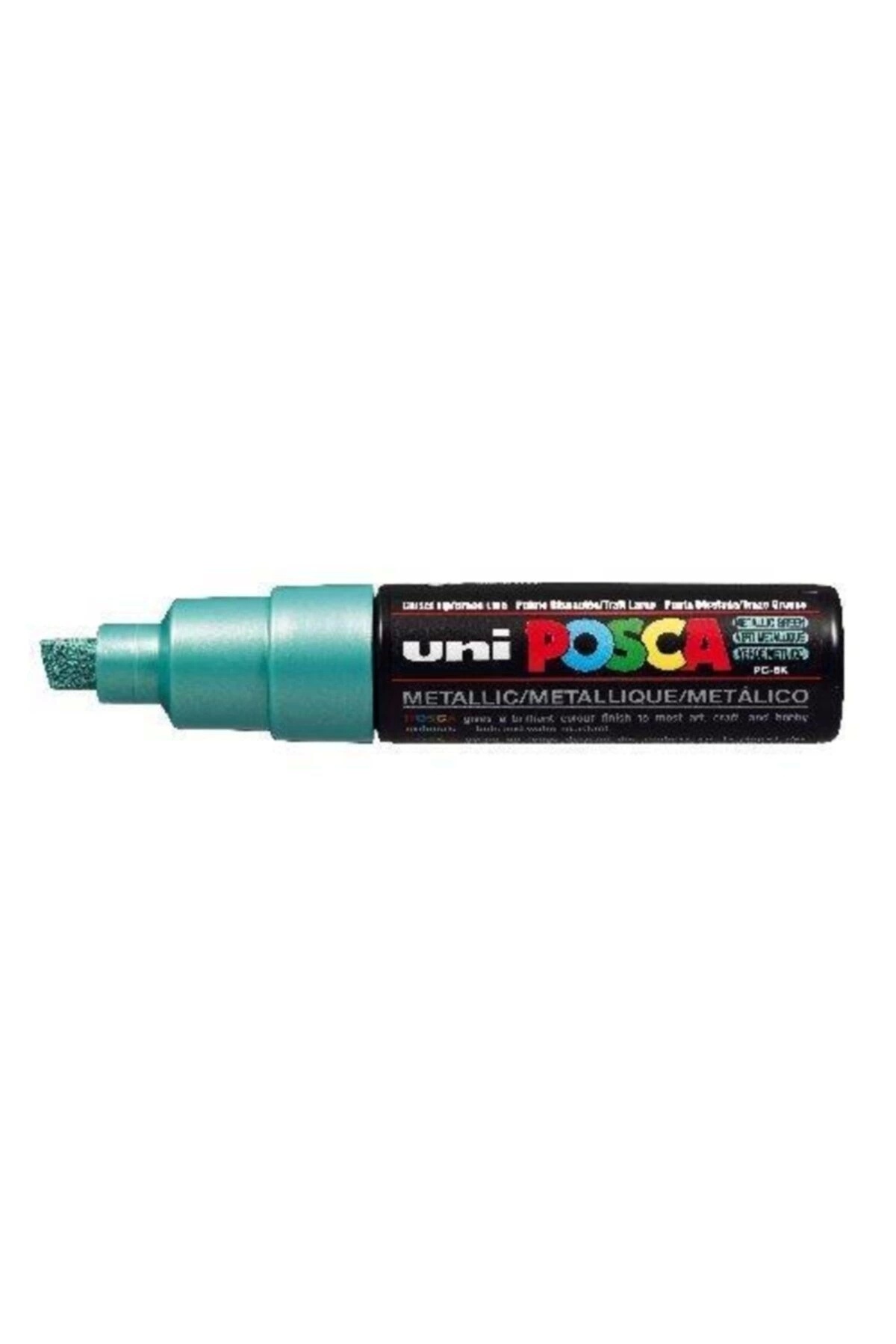 Uni-8 Mm Cut Point Green Metallic Painting Marker - Posca Pc-8k 1