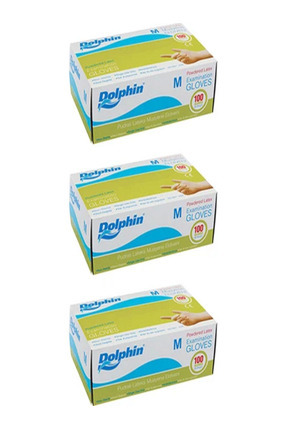 egeayazambalaj Pudralı Eldiven Doktor Eldiveni Beyaz 100'lü Paket 3 Adet M Be...