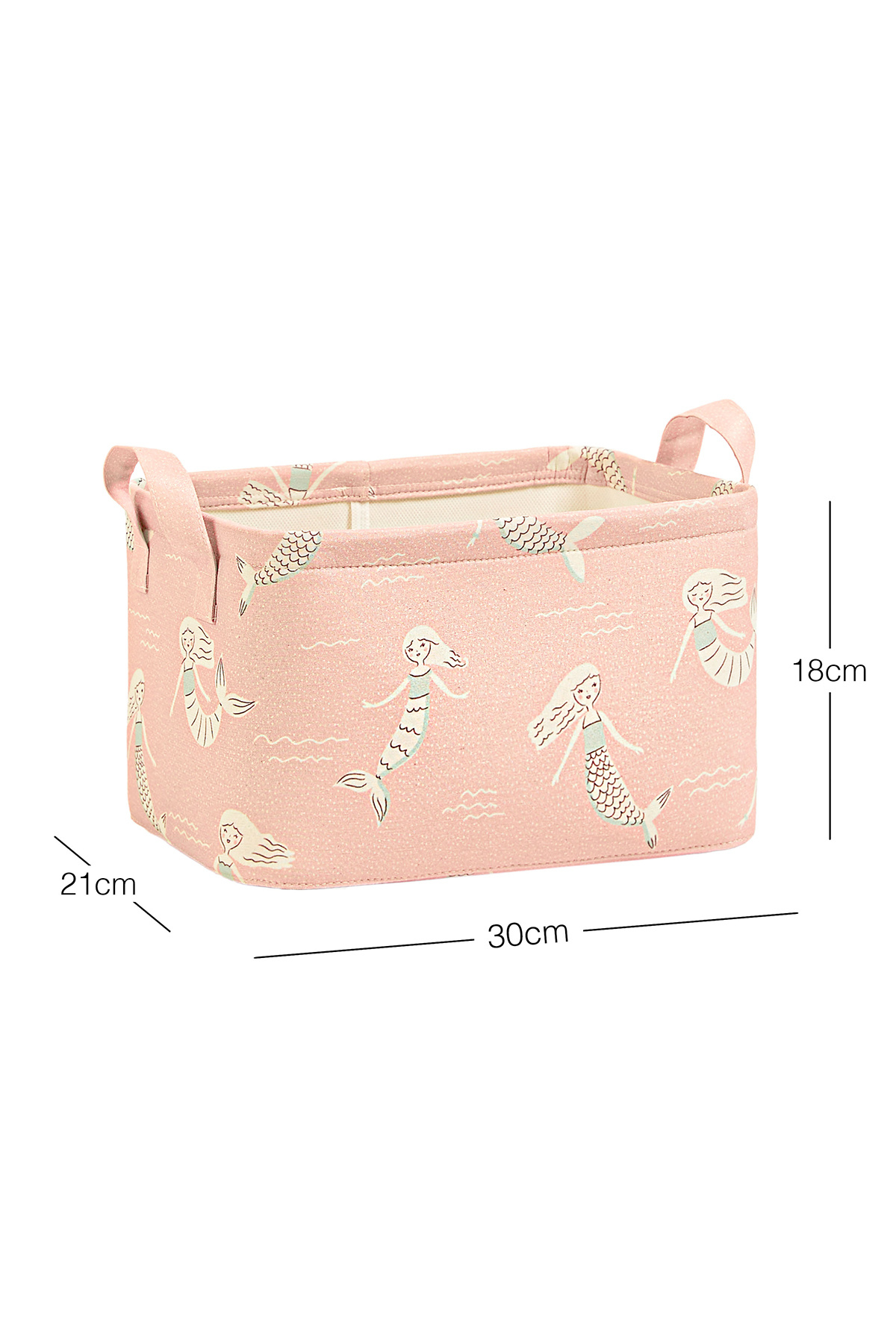 Ocean Home Textile Çocuk Odası Deniz Kızı Oyuncak Düzenleyici Saklama Sepeti 30x21x18 fotoğrafı 7 (önizleme)