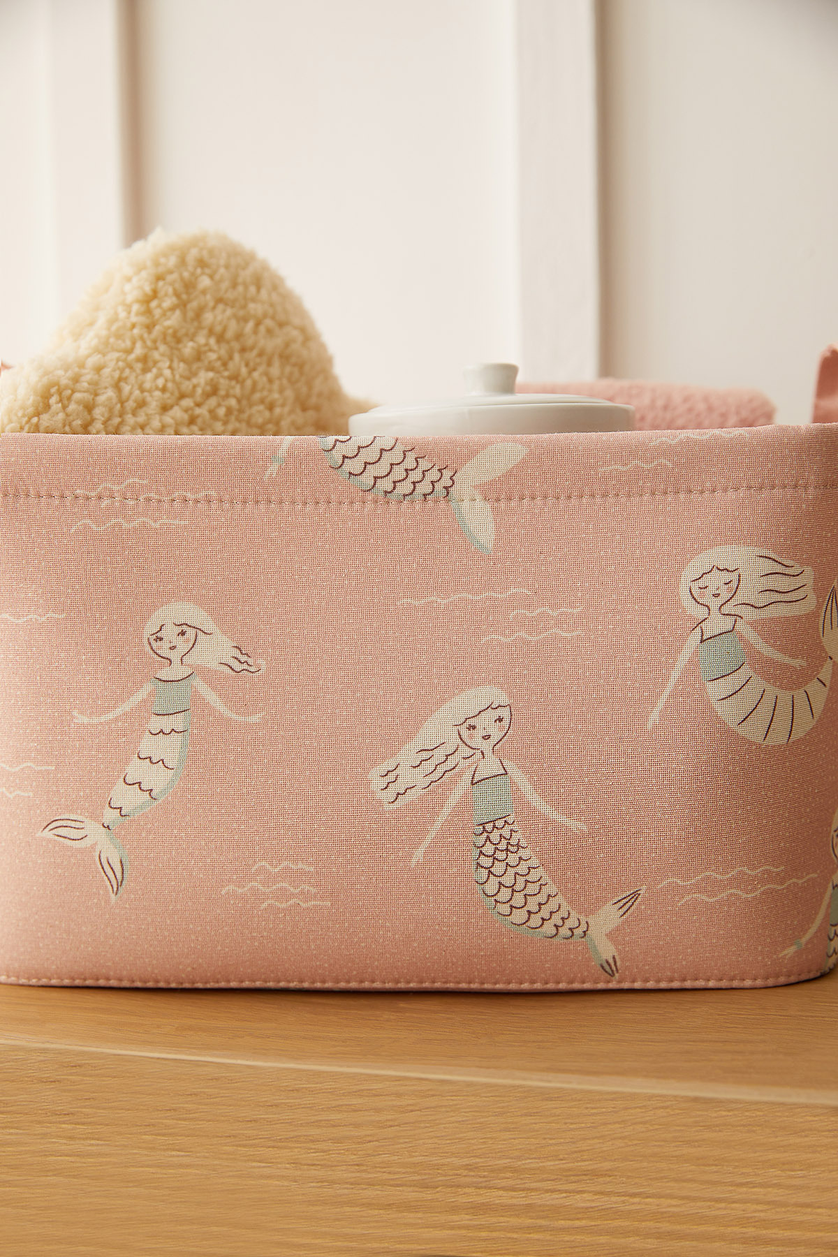 Ocean Home Textile Çocuk Odası Deniz Kızı Oyuncak Düzenleyici Saklama Sepeti 30x21x18 fotoğrafı 6 (önizleme)